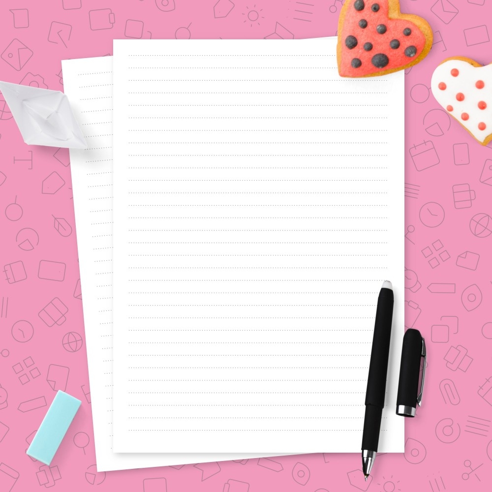 Dotted Lined Paper Printables 6 35 Mm Line Height Template Printable PDF