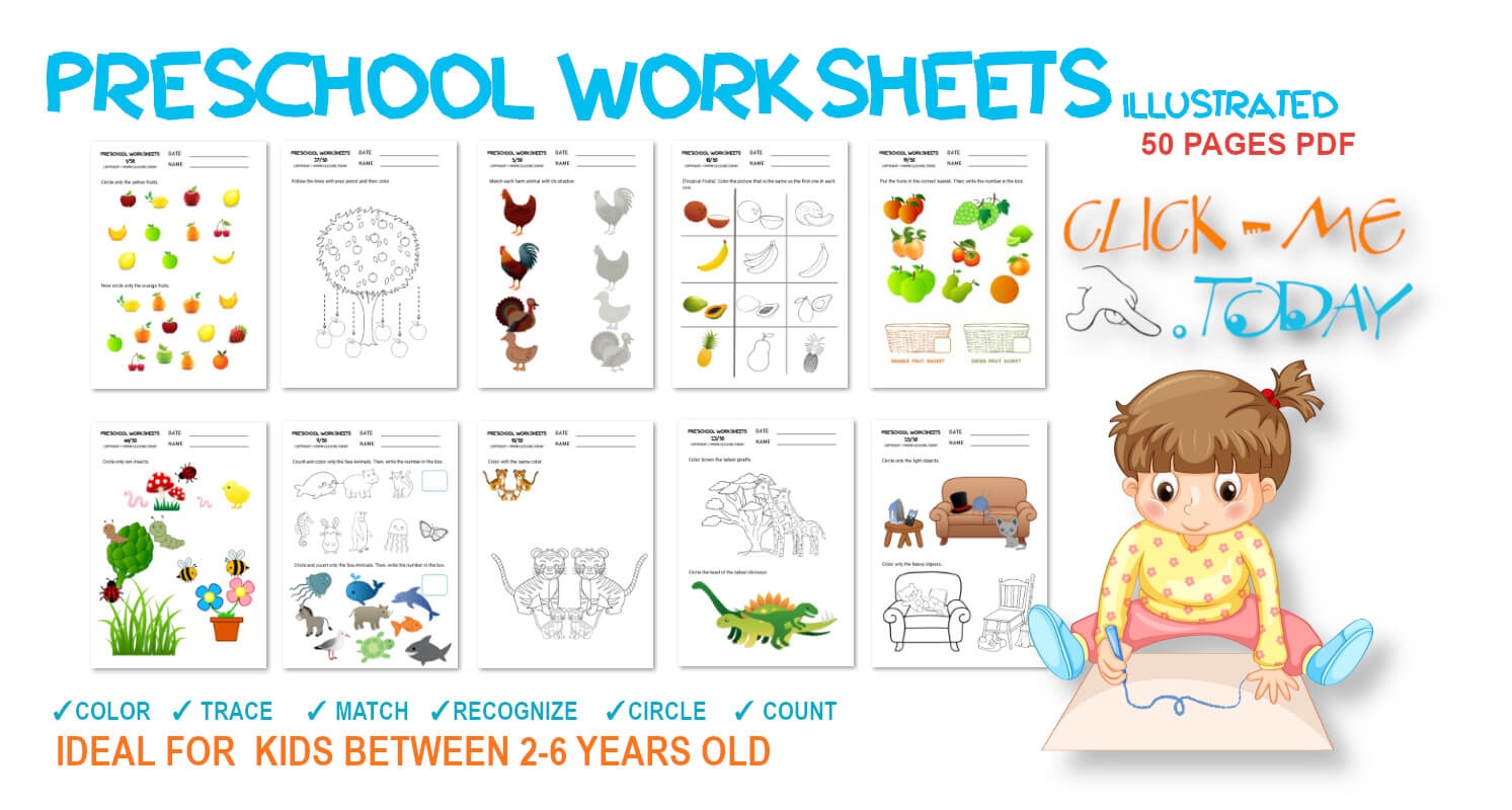 Free Printable Preschool Worksheets Age 3-4