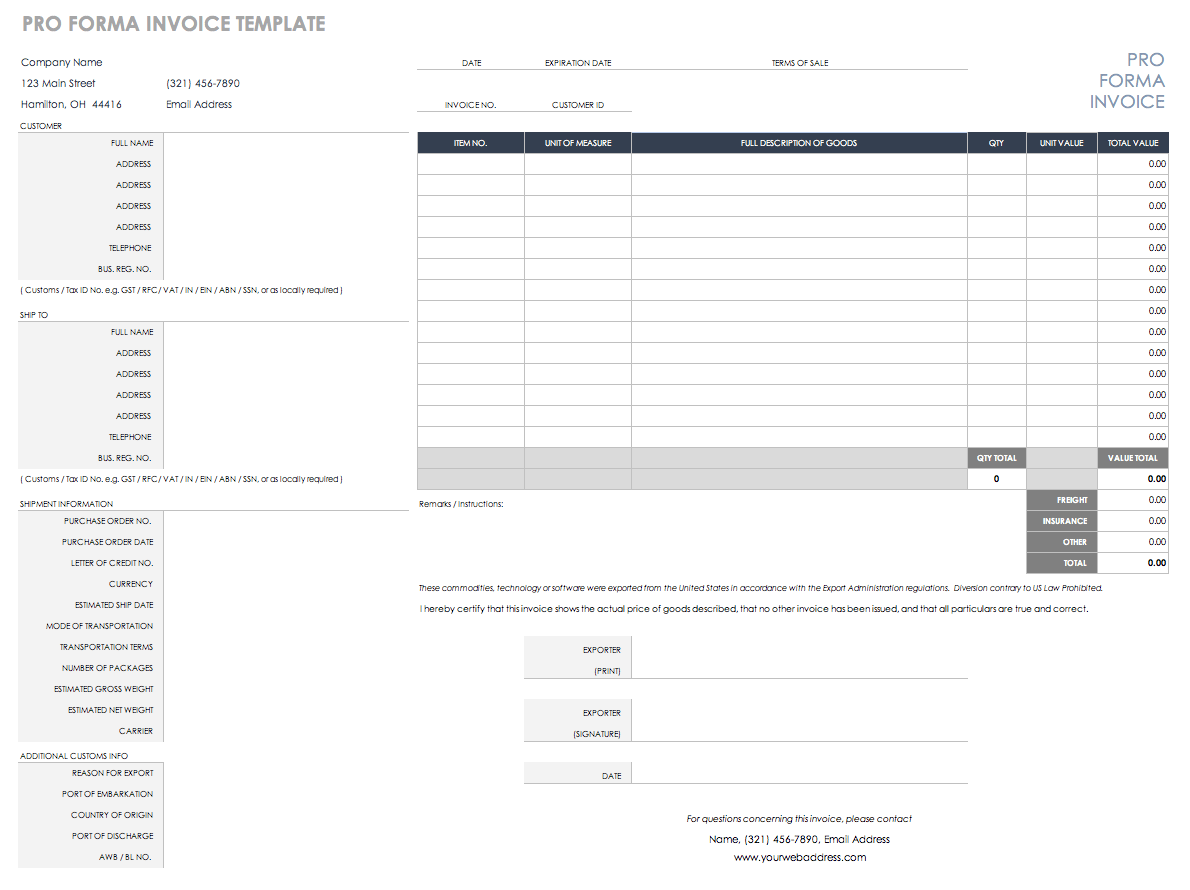 Free Printable Invoices Pdf