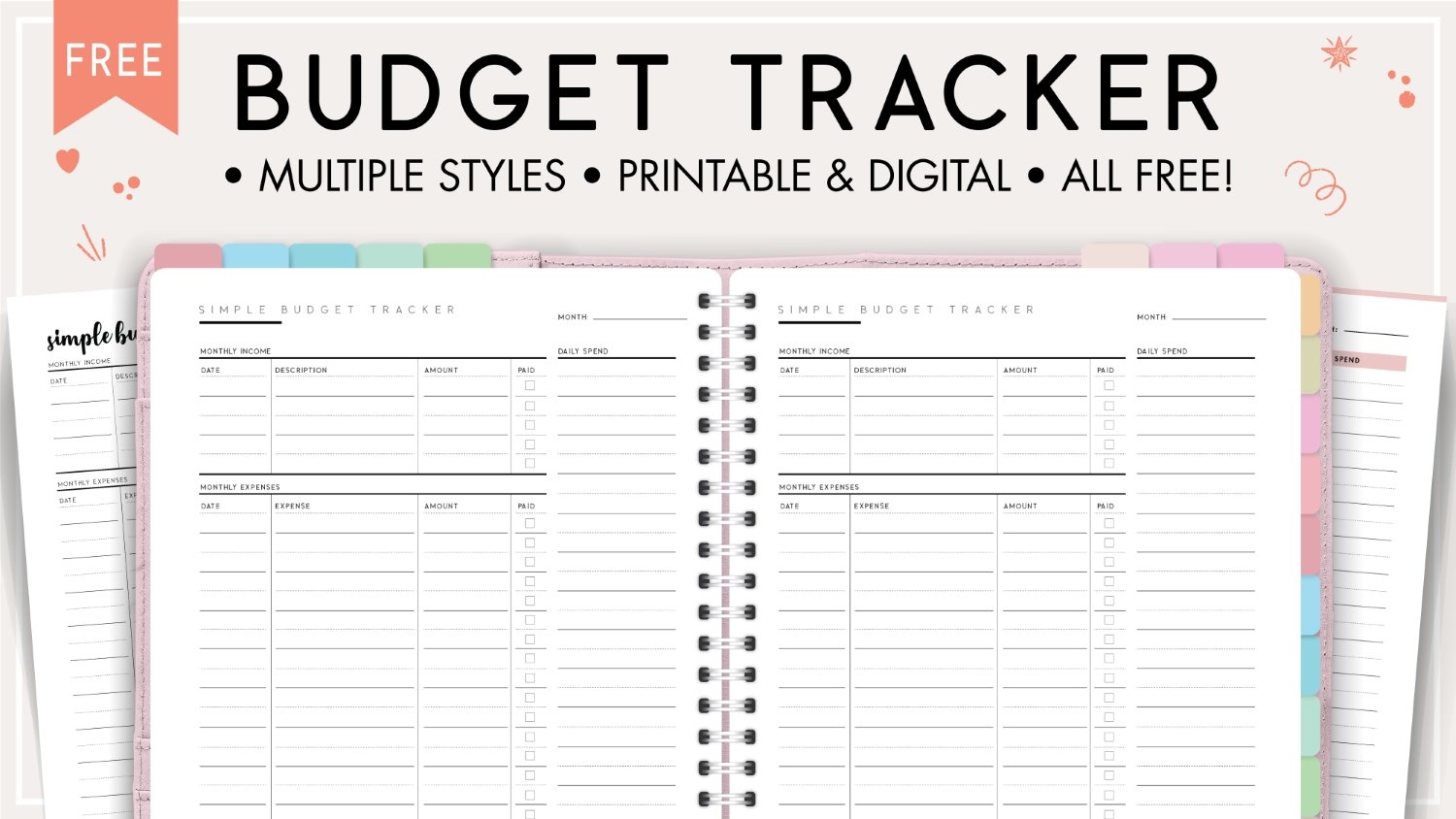 Download Free Printable Budget Tracker PDF World Of Printables