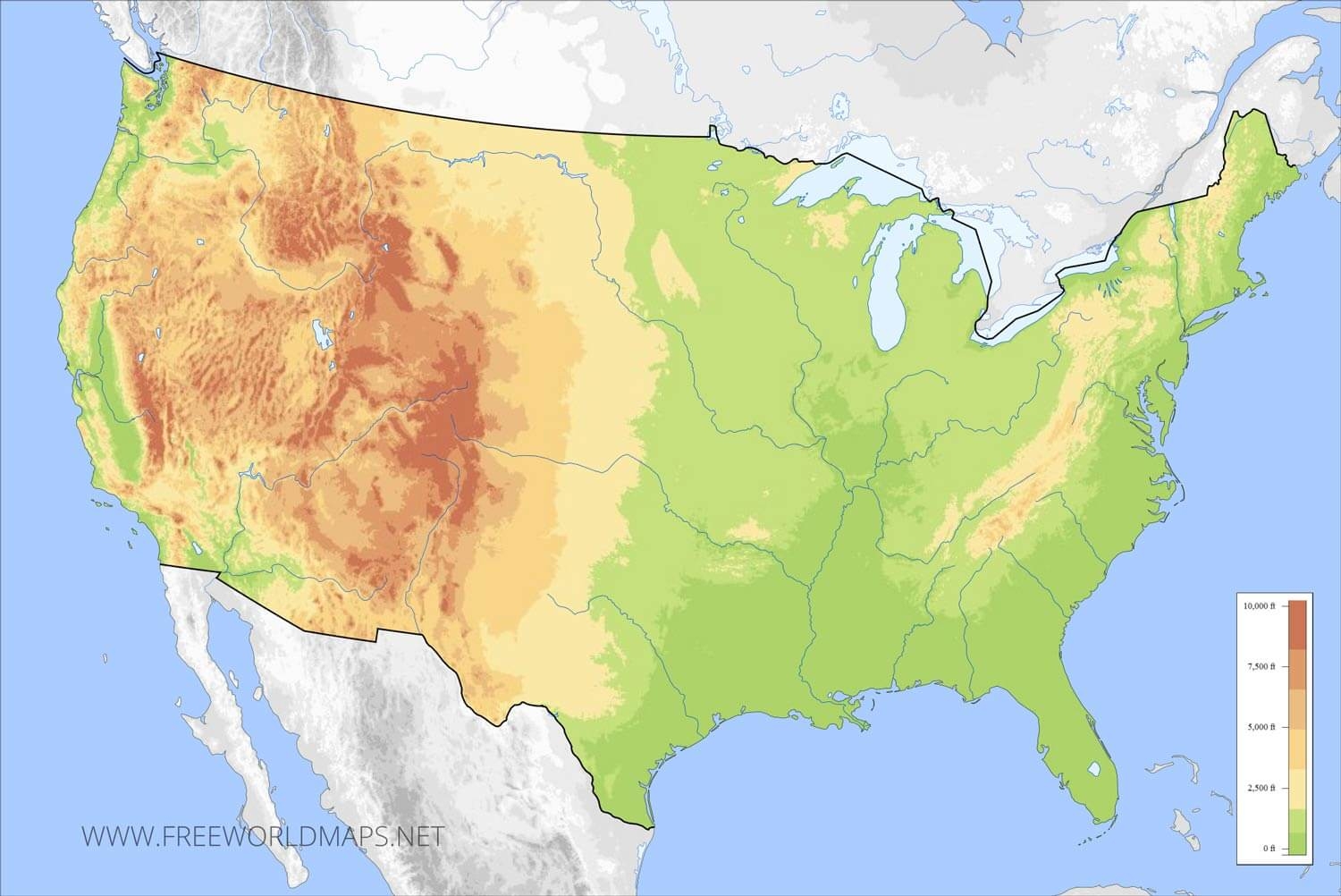 Free Printable United States Map With Cities
