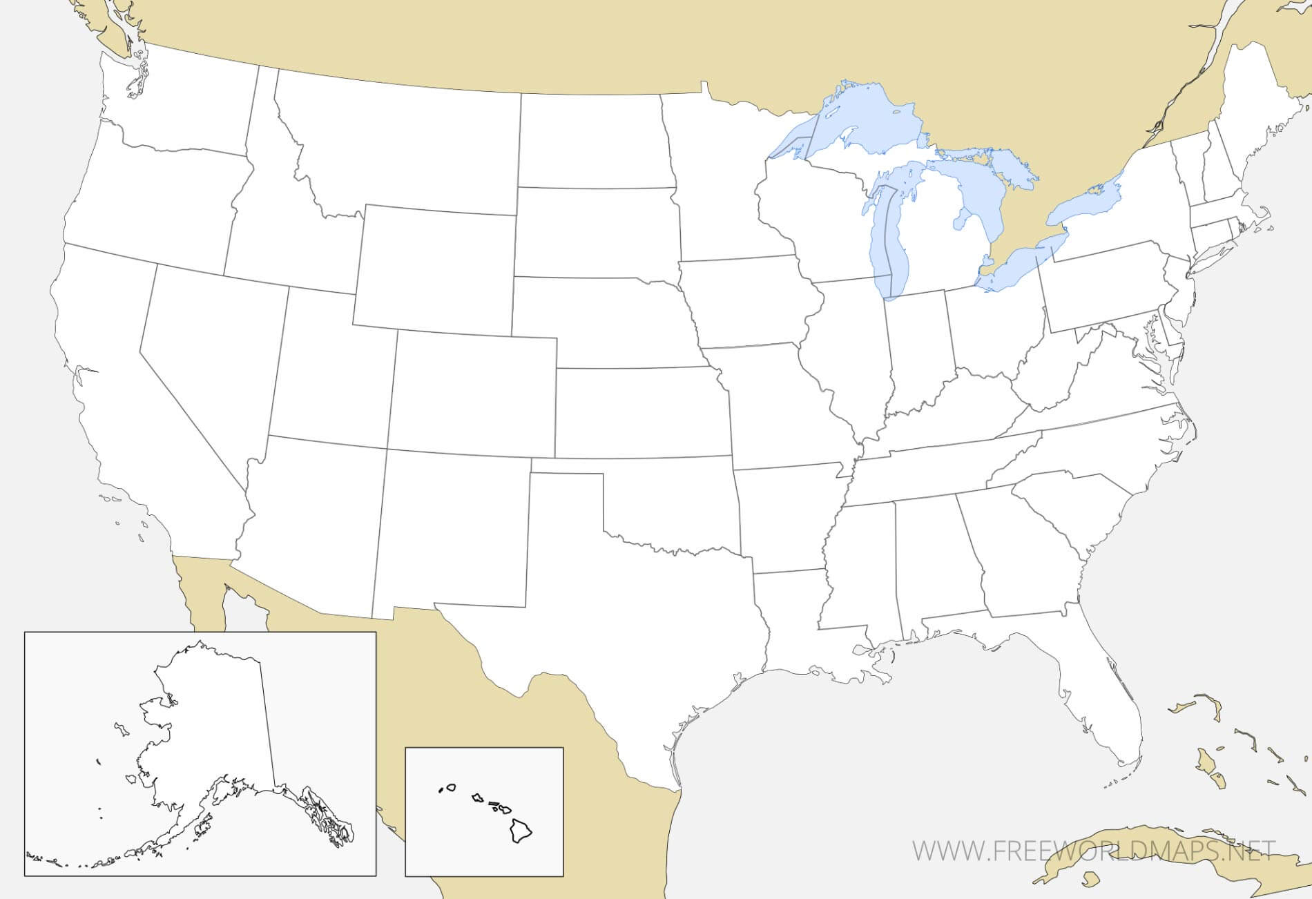 Printable United States Map Free