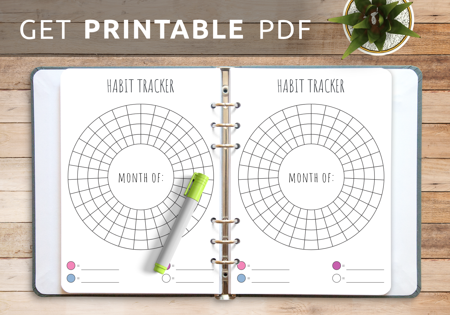 Free Printable Habit Tracker Circle