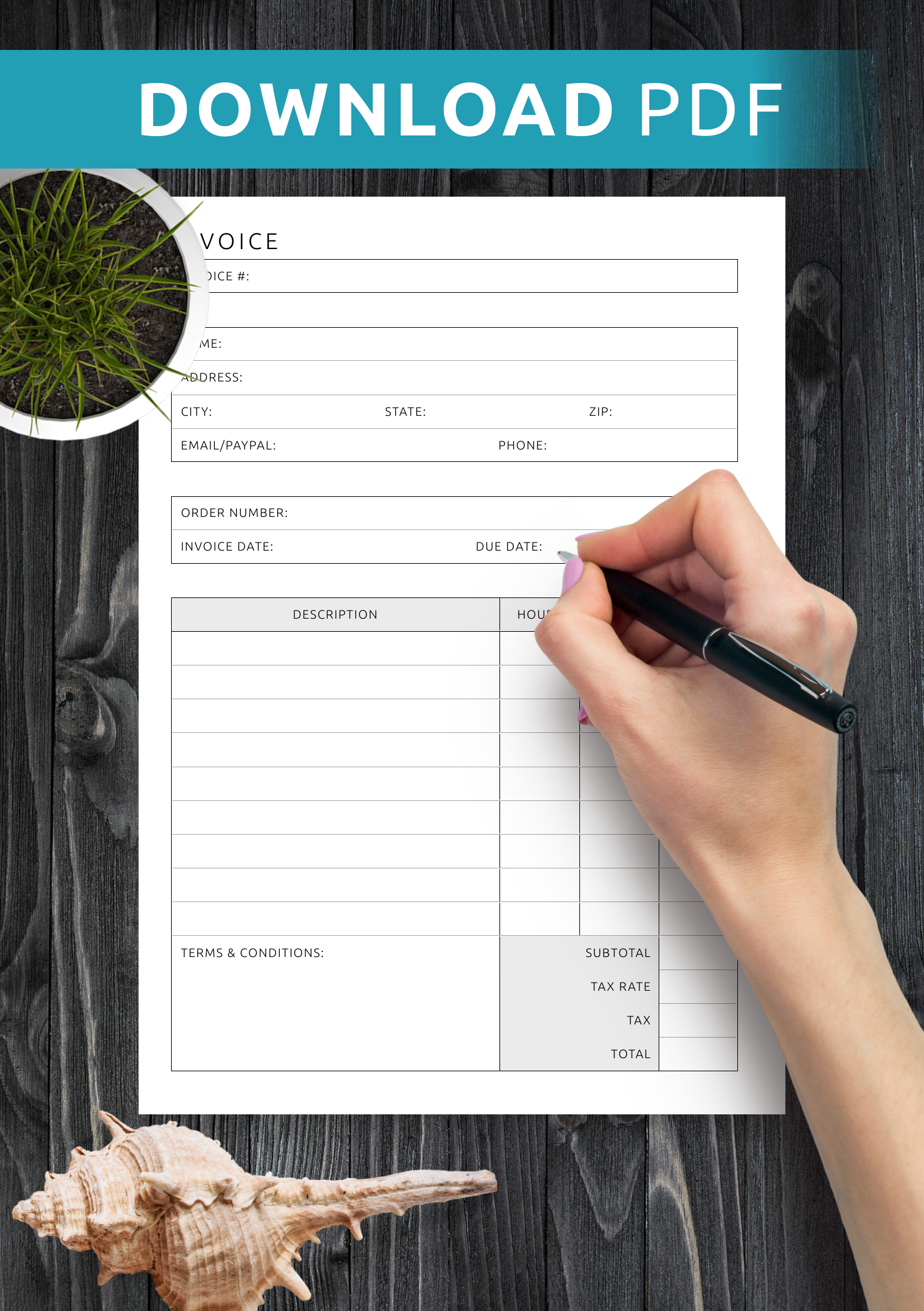 Download Printable Invoice Templates Customizable PDF