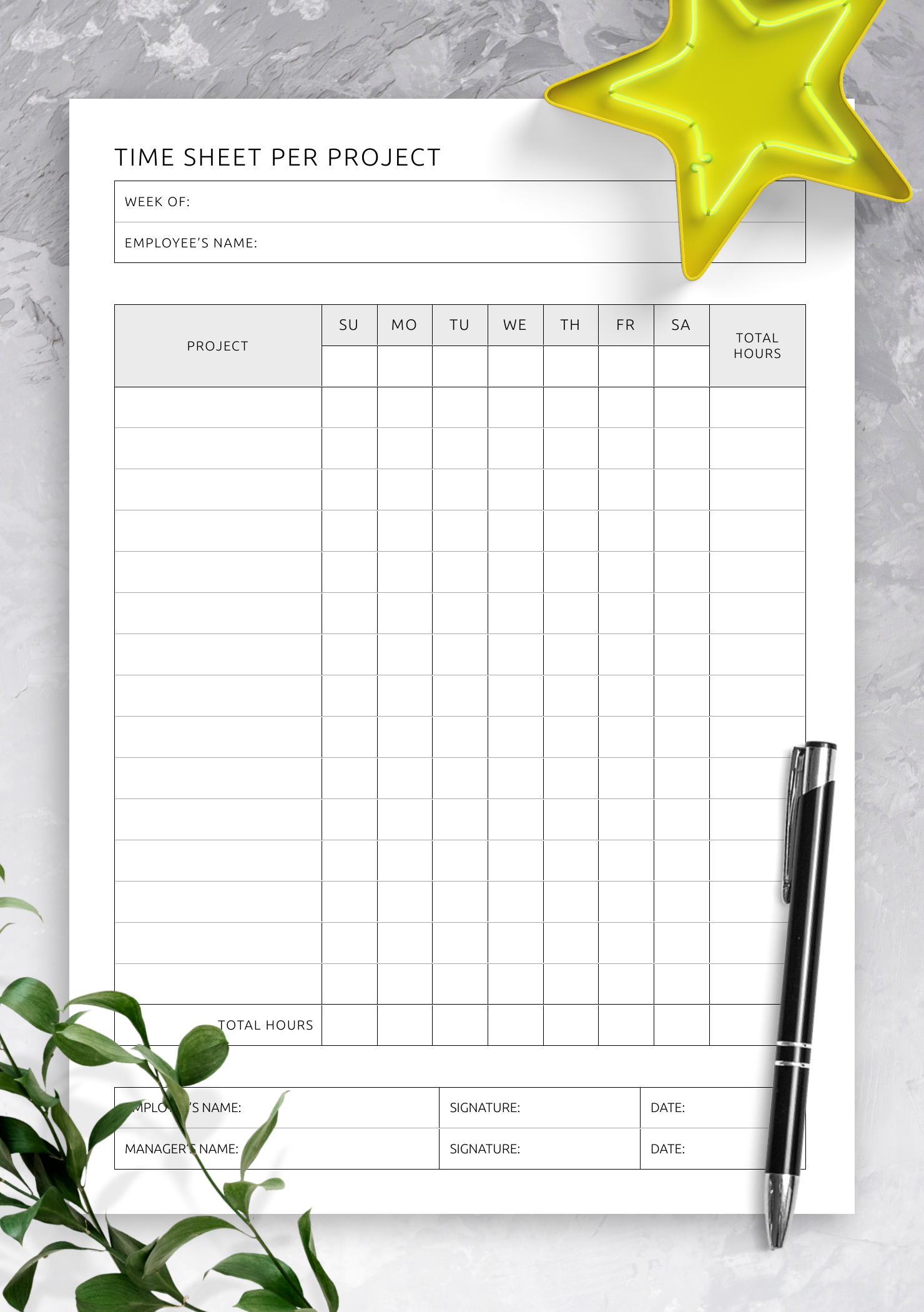Free Printable Time Sheets Pdf Monthly