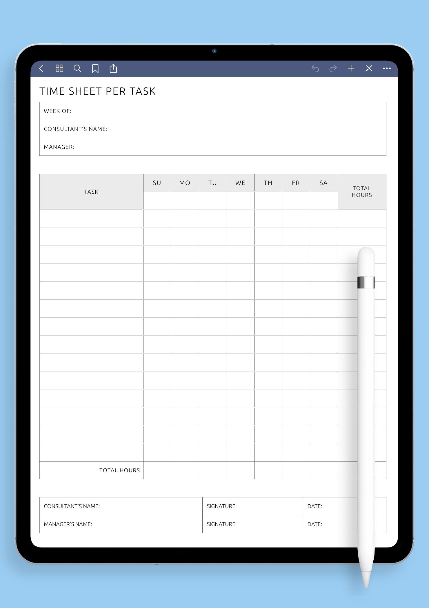 Time Card Sheets Printable Free