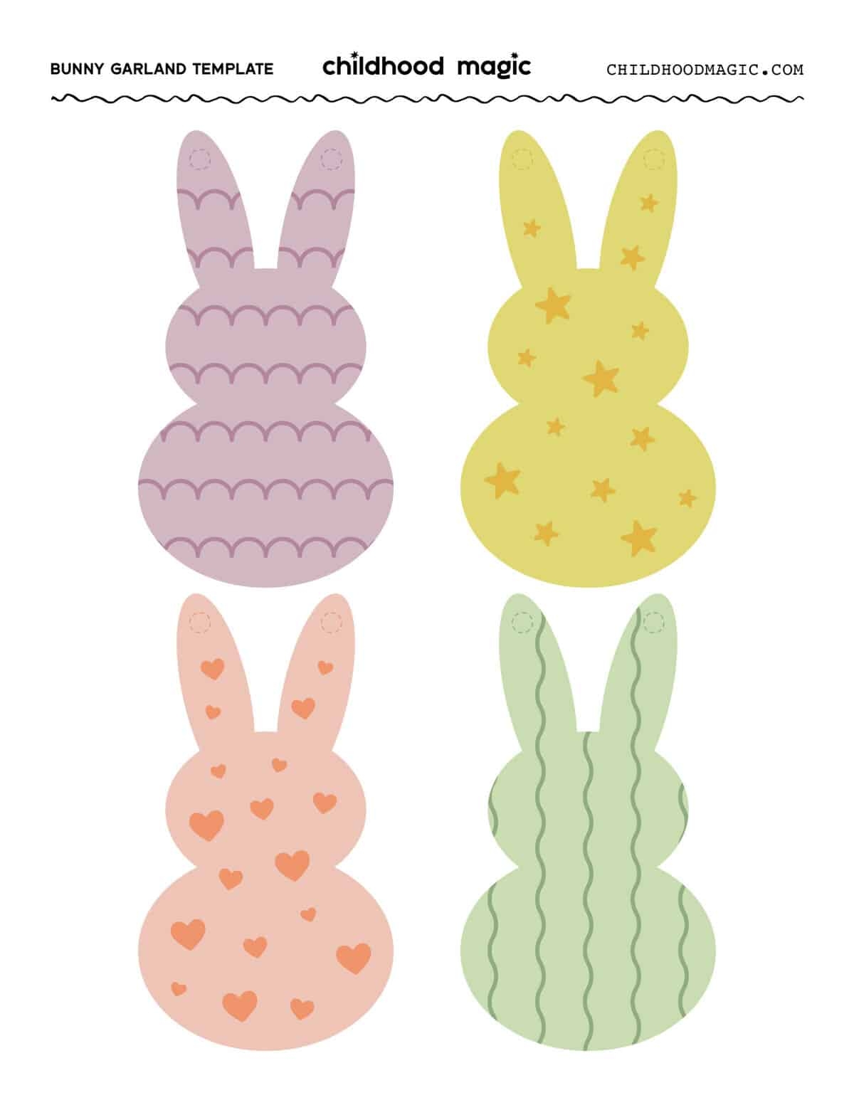 Easter Bunny Garland Craft Childhood Magic