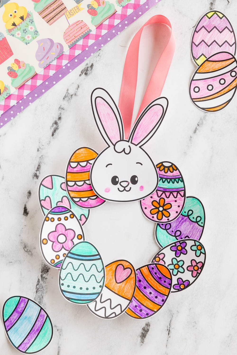 Easter Bunny Wreath Craft For Kids Made To Be A Momma