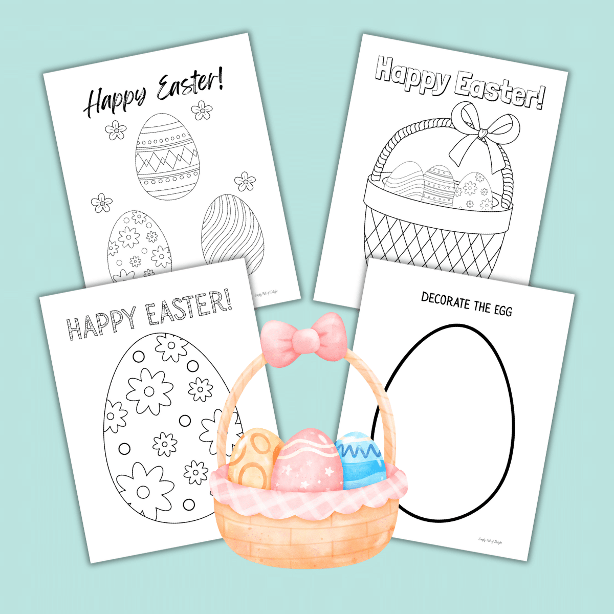 Easter Egg Coloring Pages For Kids Free Printable Simply Full Of Delight