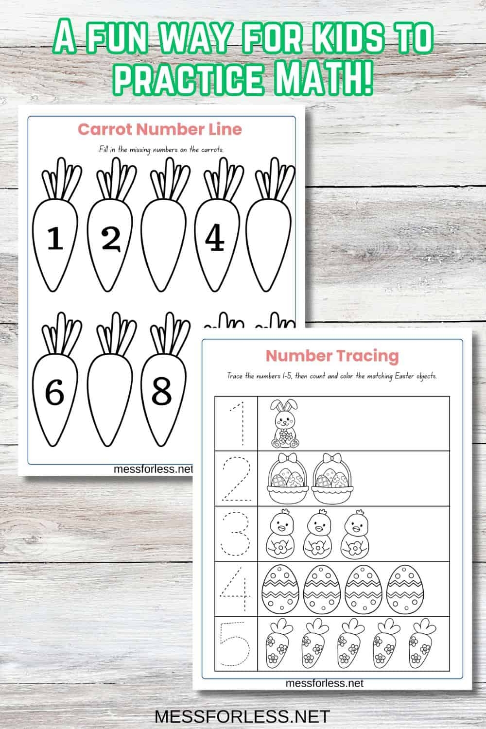 Easter Math Worksheets Mess For Less
