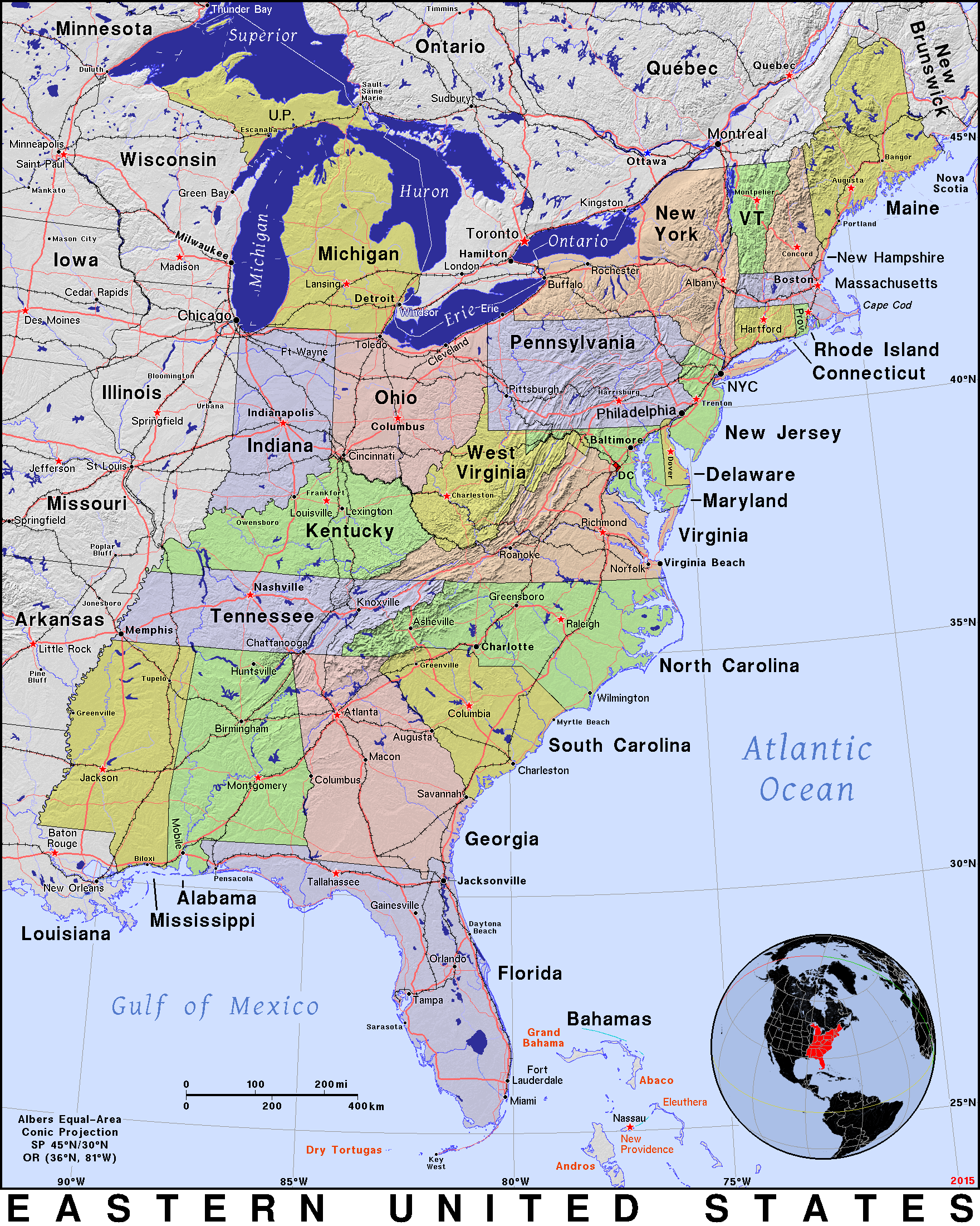 Free Printable Map Of Usa Showing States