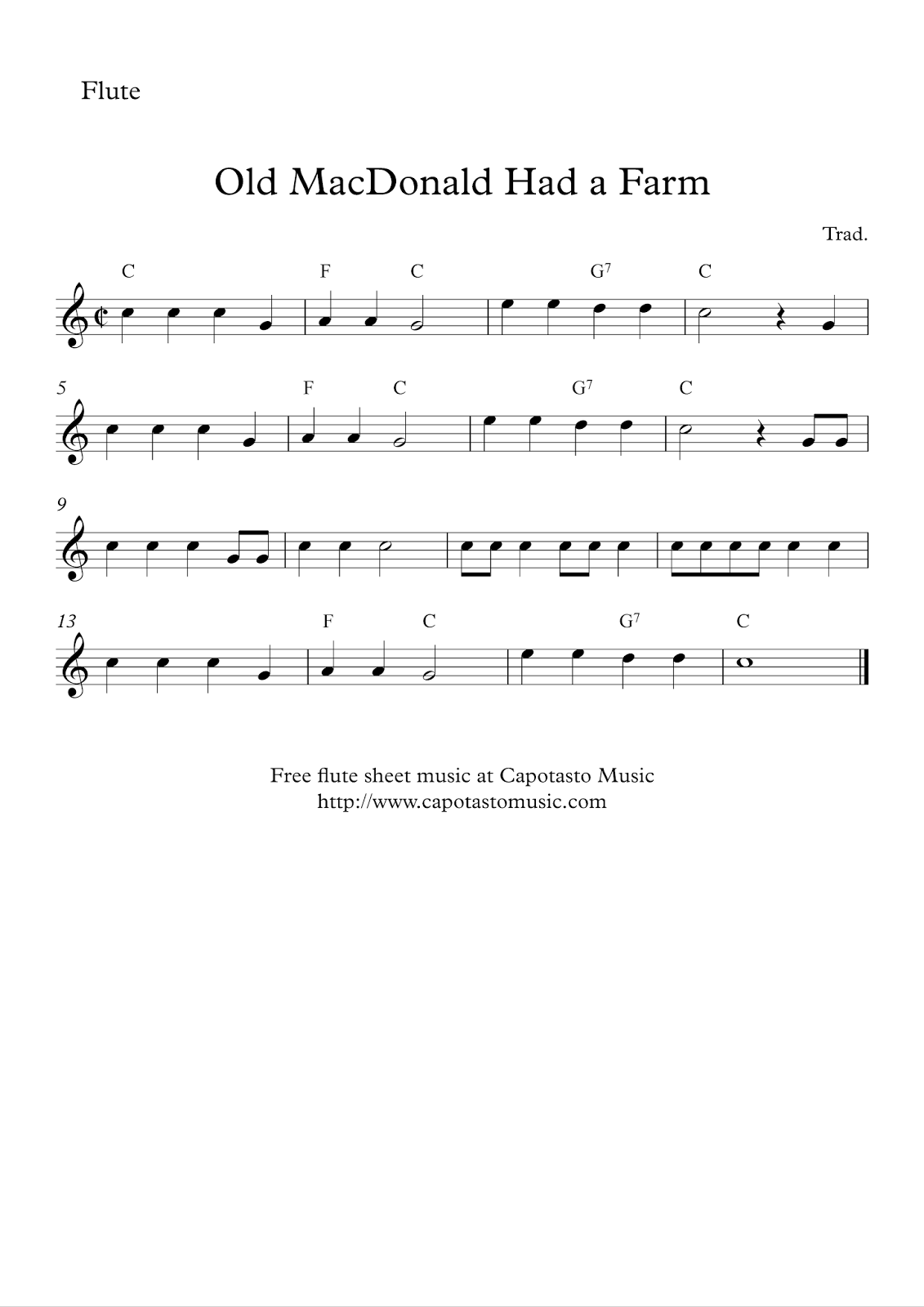 Easy Sheet Music For Beginners Free Easy Flute Sheet Music Score Worksheets Library
