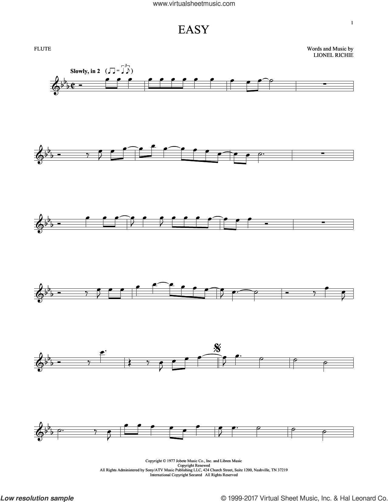 Easy Sheet Music For Flute Solo PDF interactive 