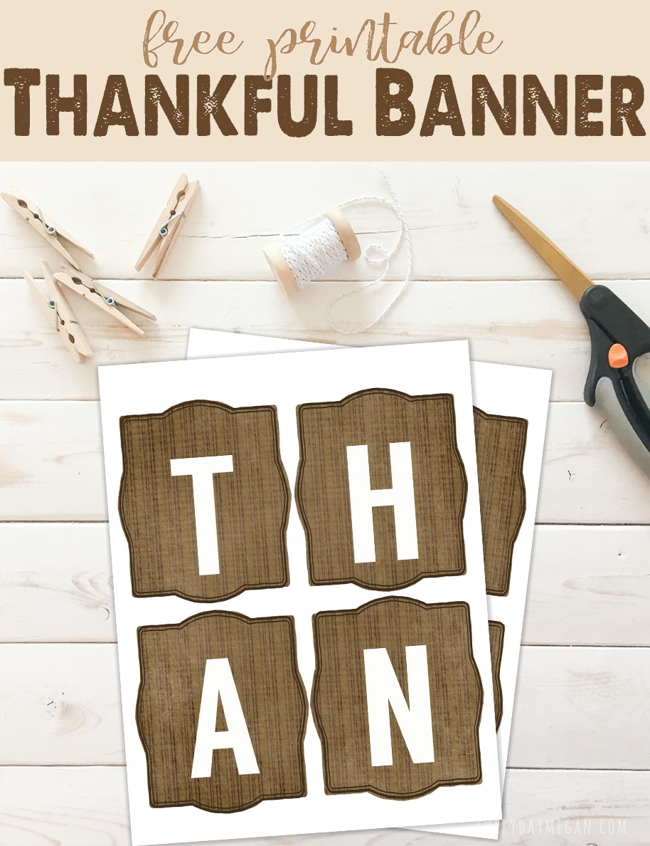 Free Thanksgiving Printable Banner