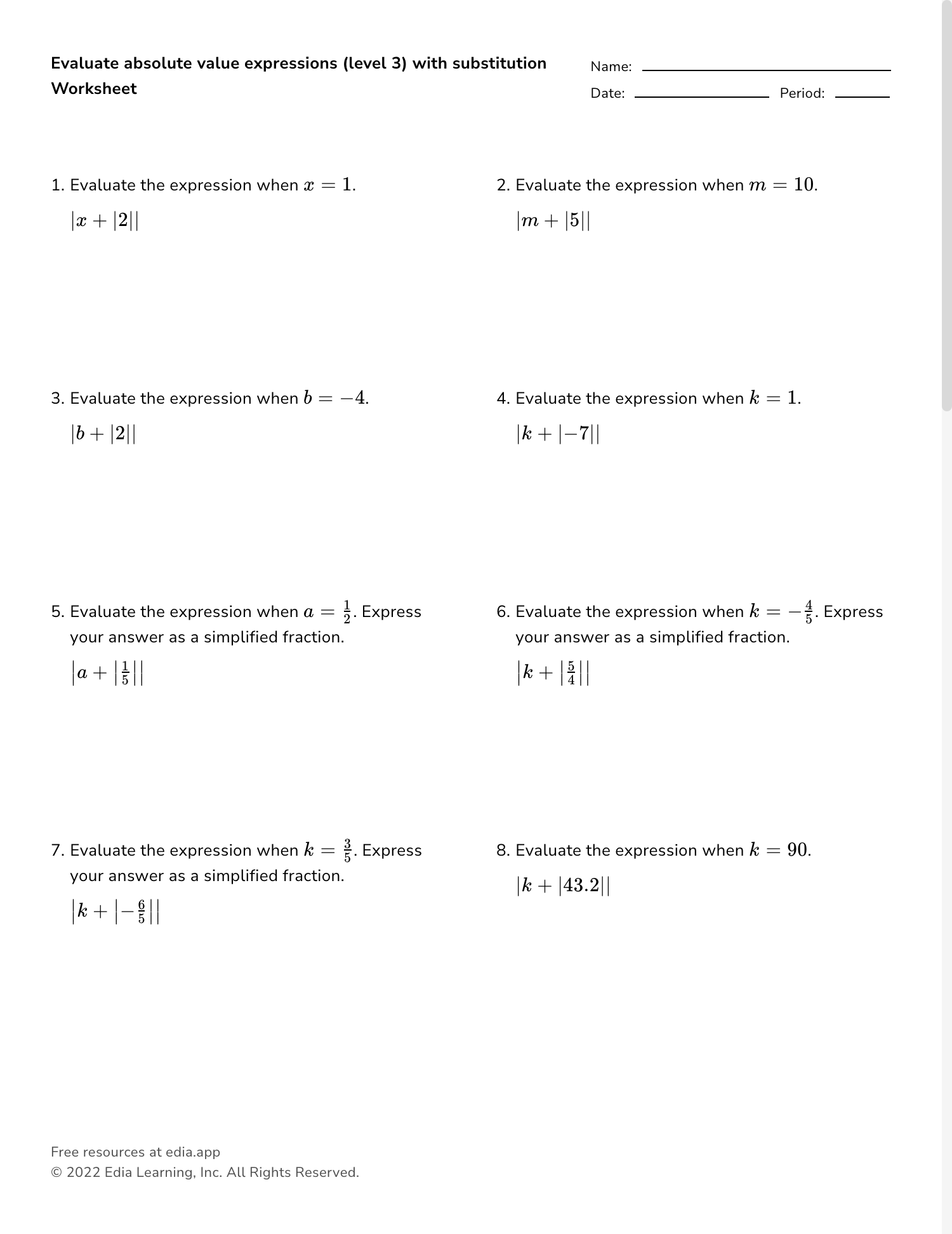 Edia Free Math Homework In Minutes Worksheets Library