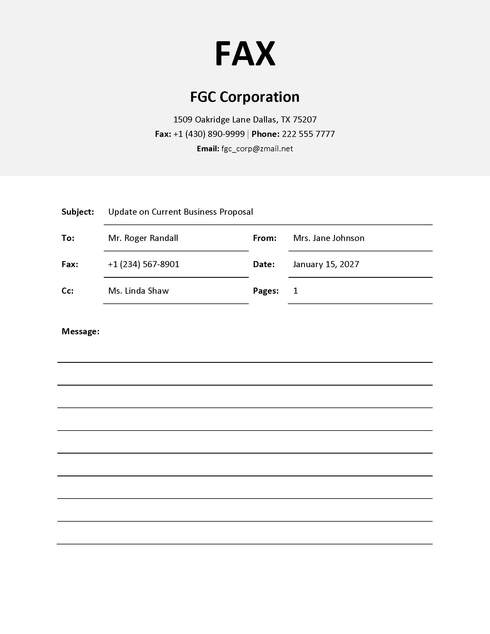 Editable Fax Cover Sheet Templates In Word To Download