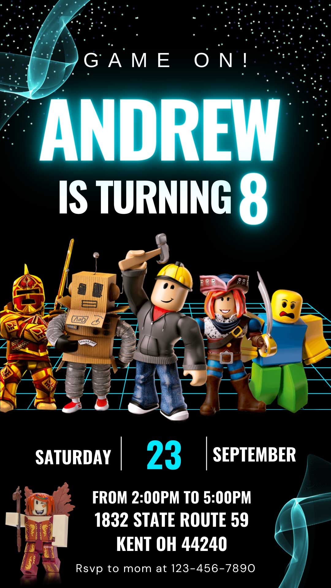 Editable Roblox Birthday Invitation Template Spectacular Invite