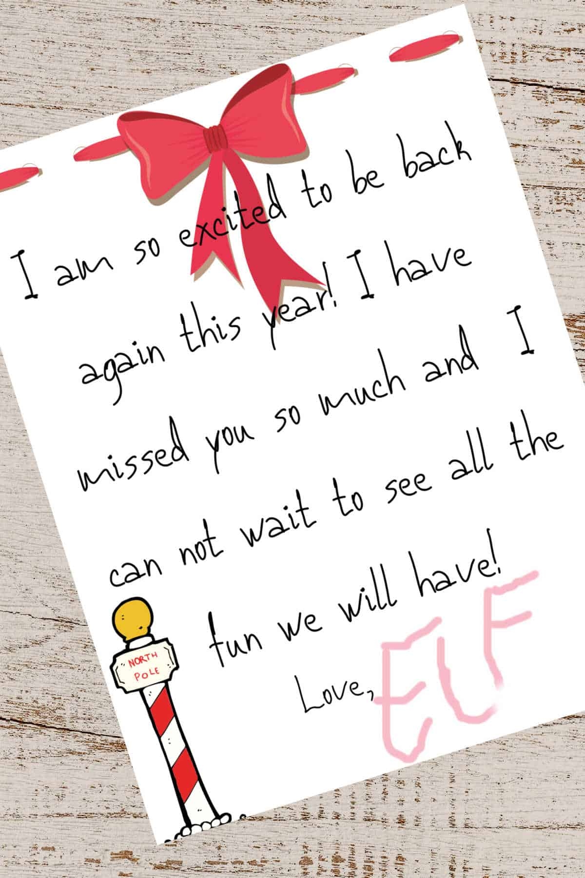 Elf On The Shelf I m Back Letter Printable MidgetMomma