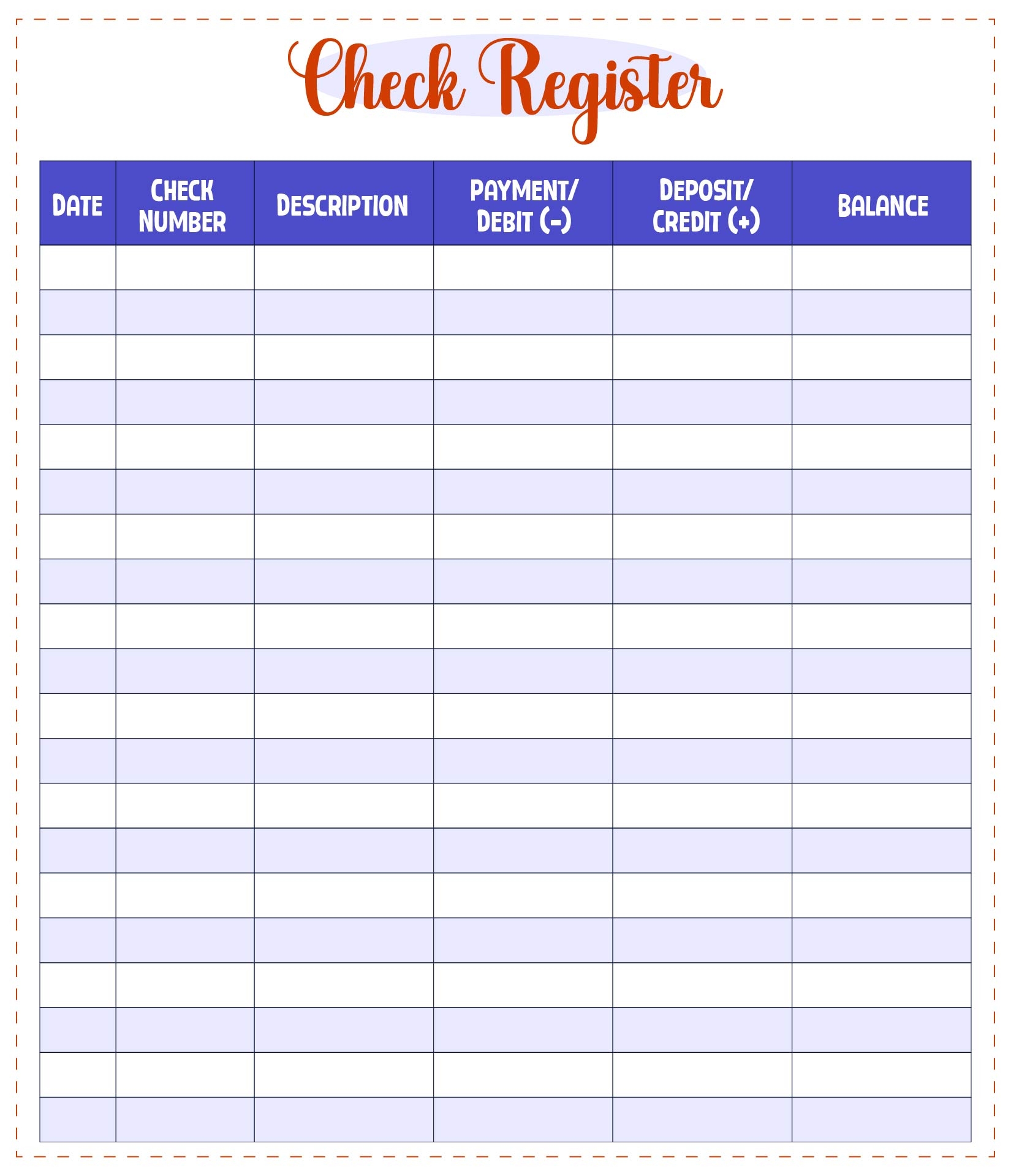 Excel Printable Checkbook Register Antoniokeconsrepat1973 s Ownd