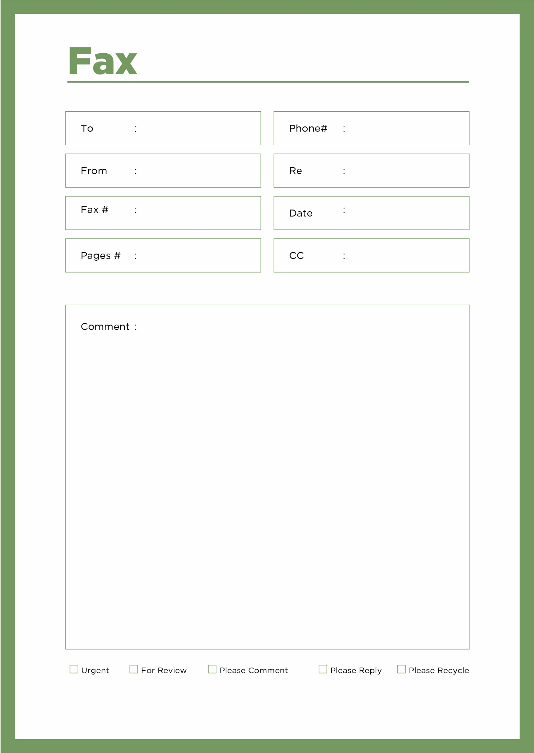 Fax Cover Sheet 10 Free PDF Printables Printablee Worksheets Library