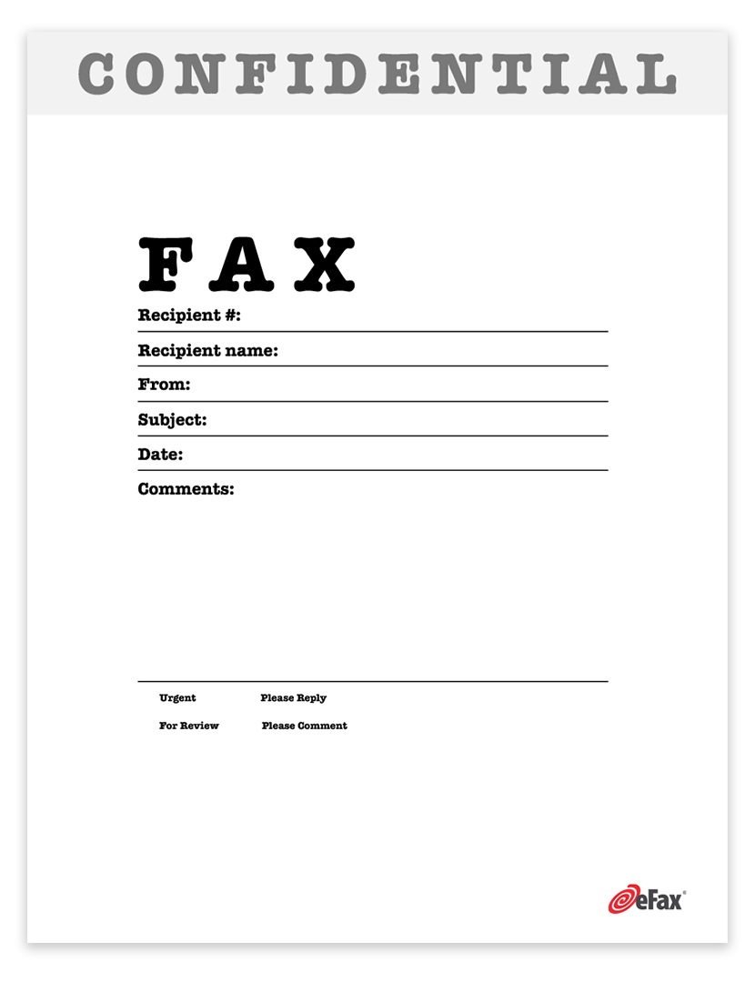 Fax Cover Sheet Free And Ready To Use Templates EFax