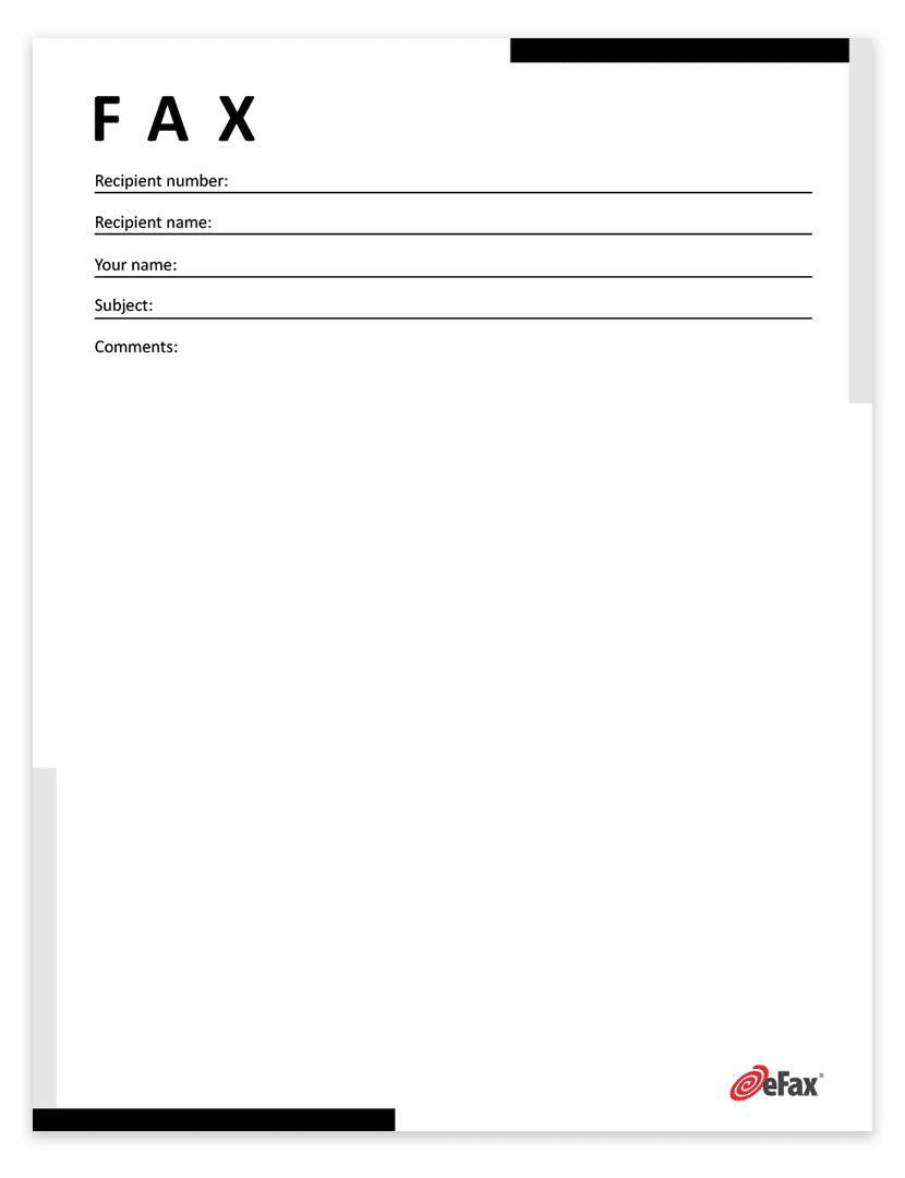 fax cover sheet free and ready to use templates efax