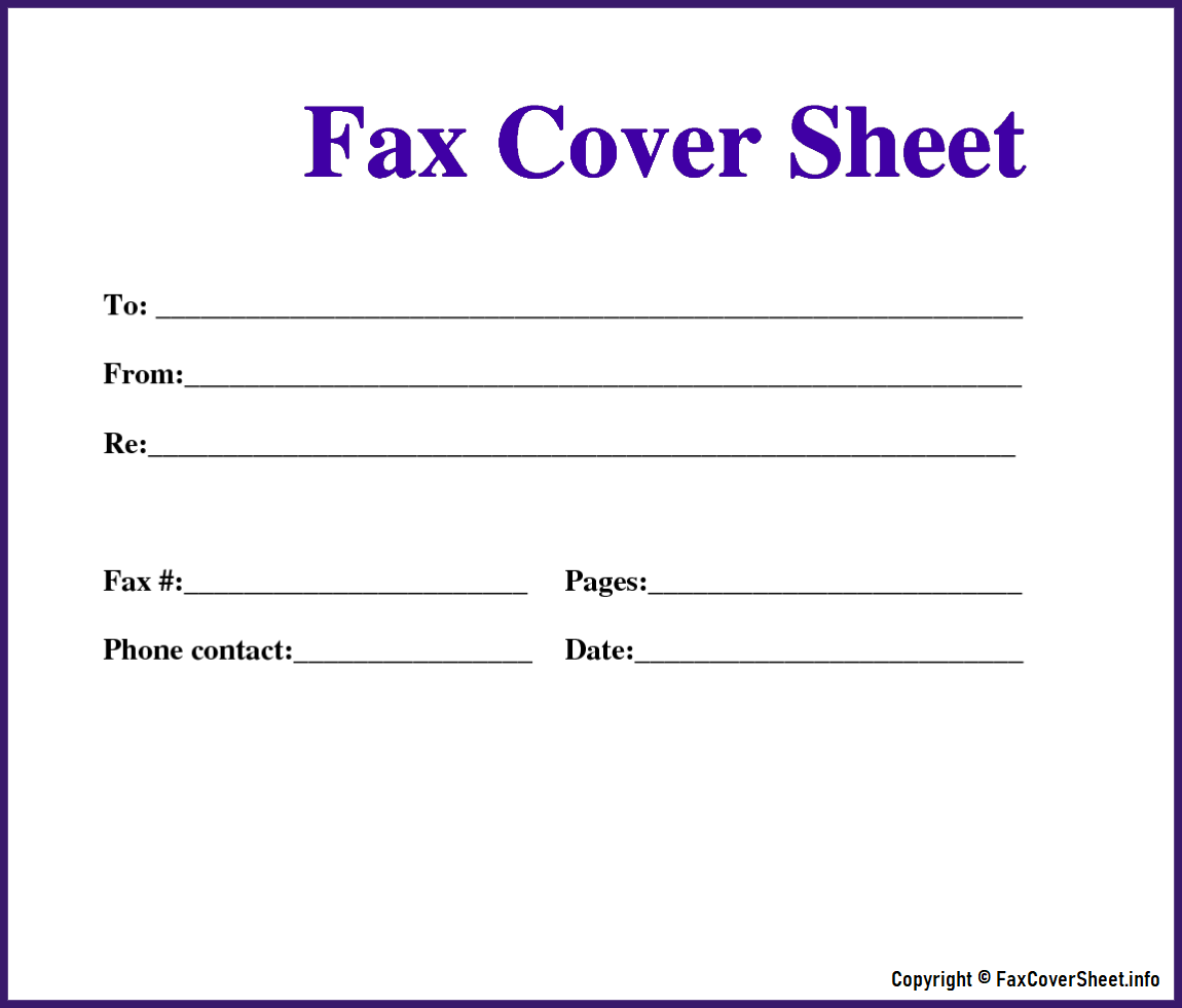 Fax Cover Sheet Template Or Fax Cover Letter Template