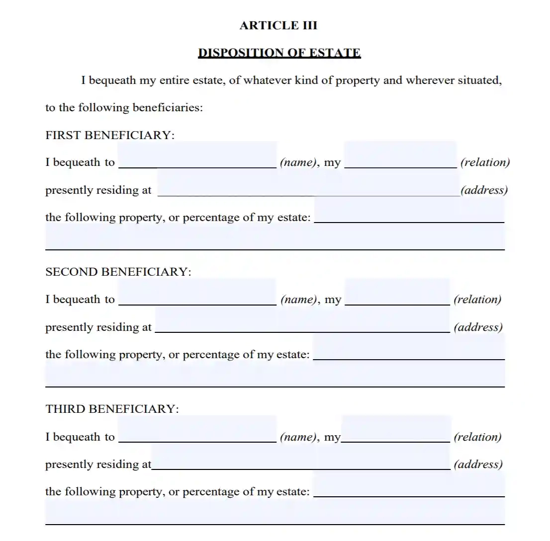 Fillable Alabama Last Will And Testament Form FREE FormsPal