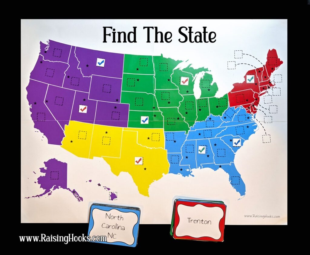 Find The State A US Geography Game With Capitals Raising Hooks