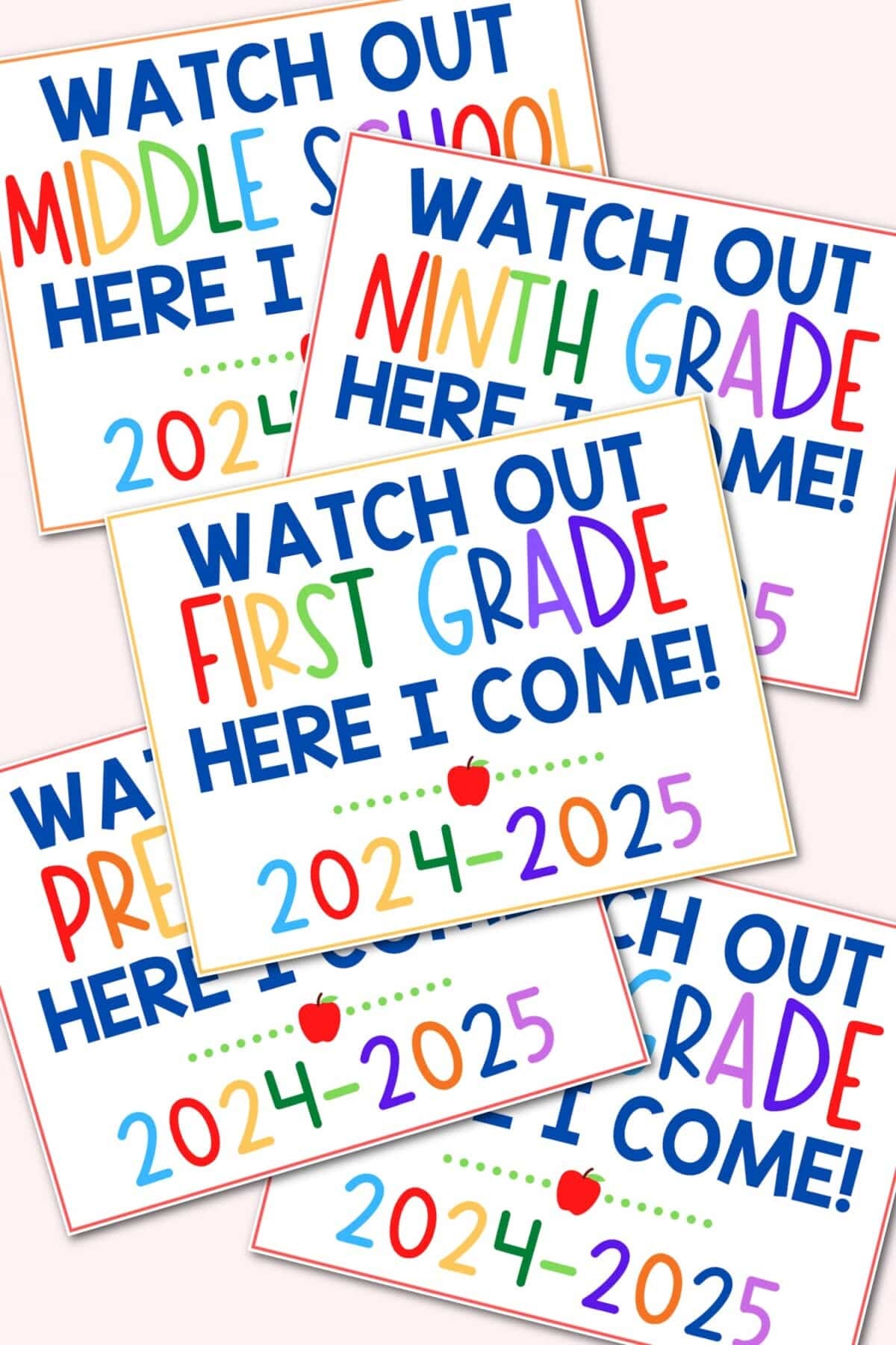 Free First Day Of School Printables 2024