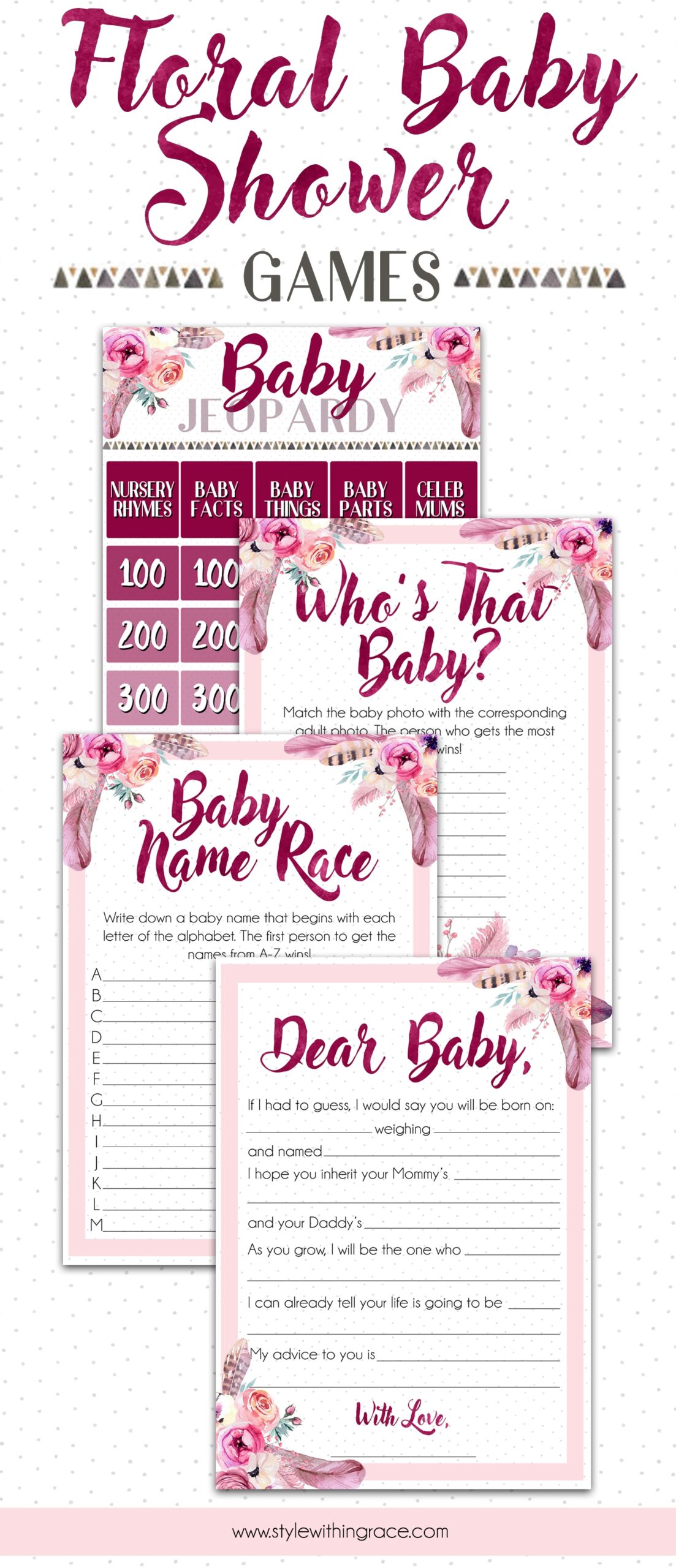Floral Baby Shower Games