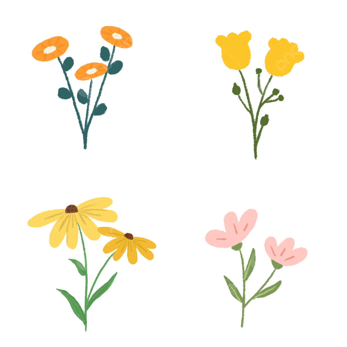 Floral Spring Colorful Printable Flower Spring Colorful PNG Transparent Clipart Image And PSD File For Free Download