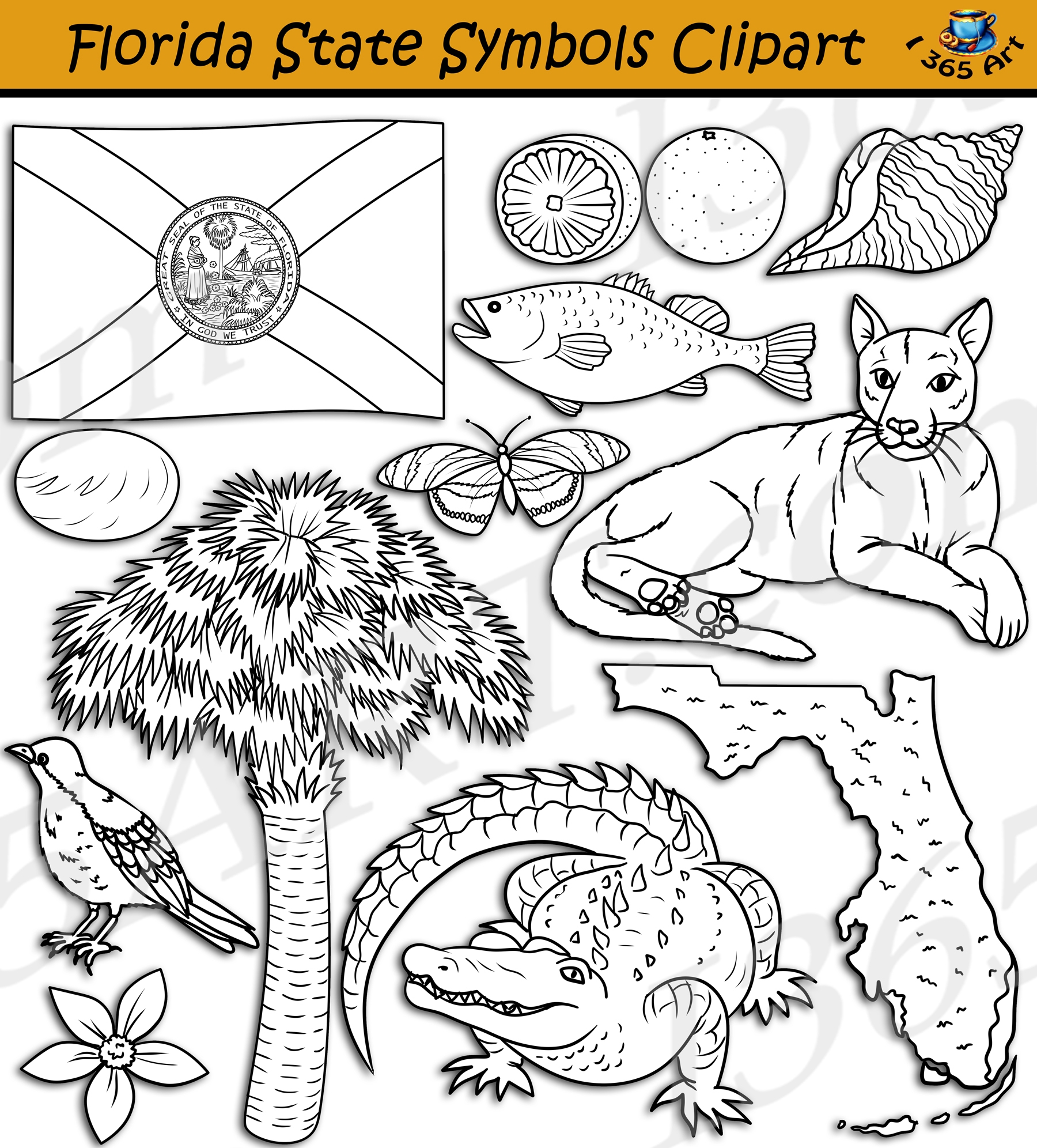 Florida State Symbols Clipart Download Clipart 4 School