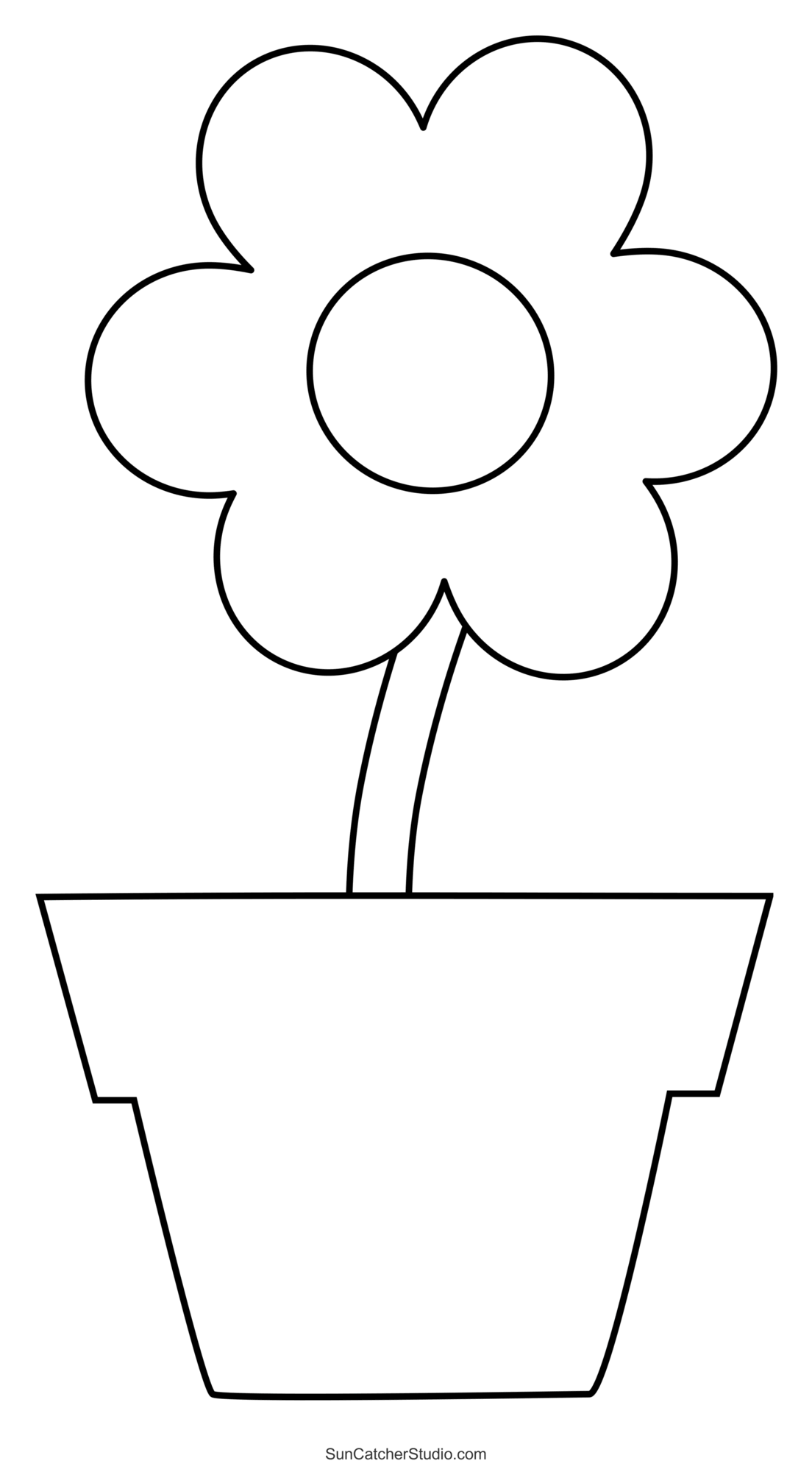 Flower Templates Patterns SVG Files Printable Stencils DIY Worksheets Library