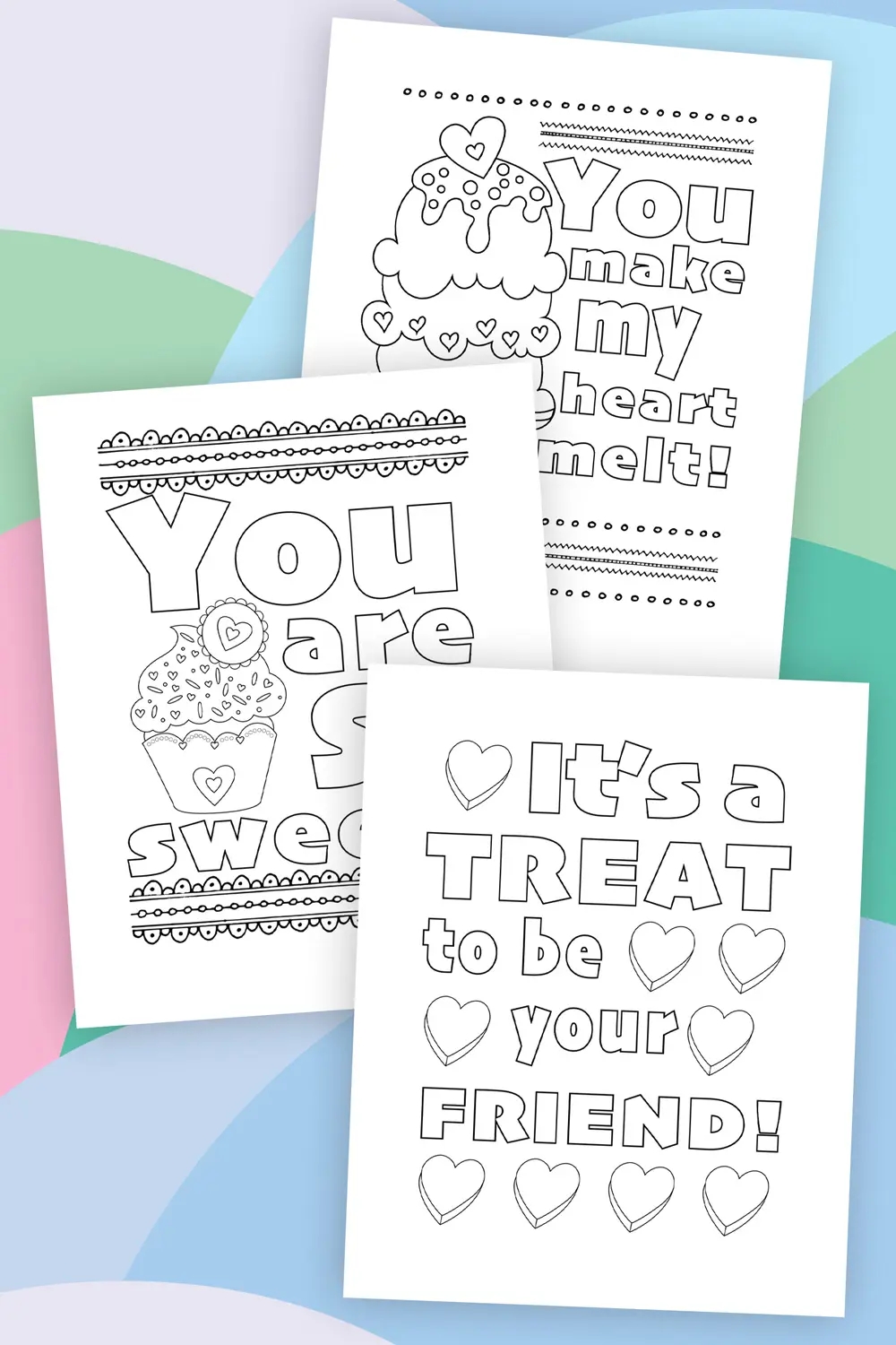 Foldable Printable Valentine s Day Cards To Color