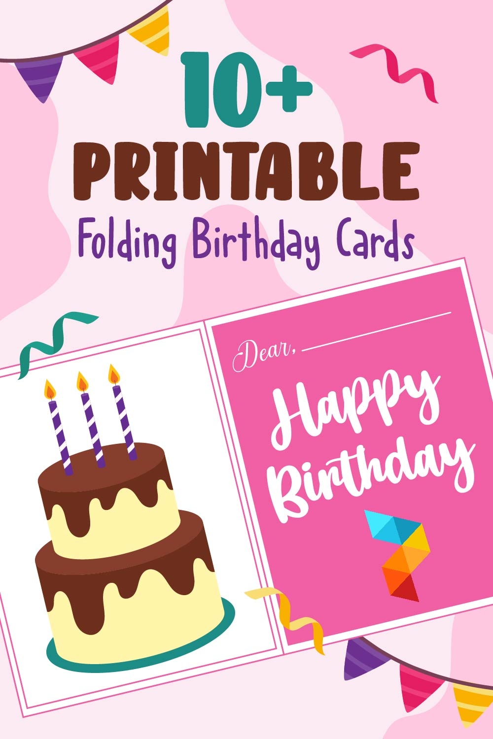 Folding Birthday Cards 10 Free PDF Printables Printablee