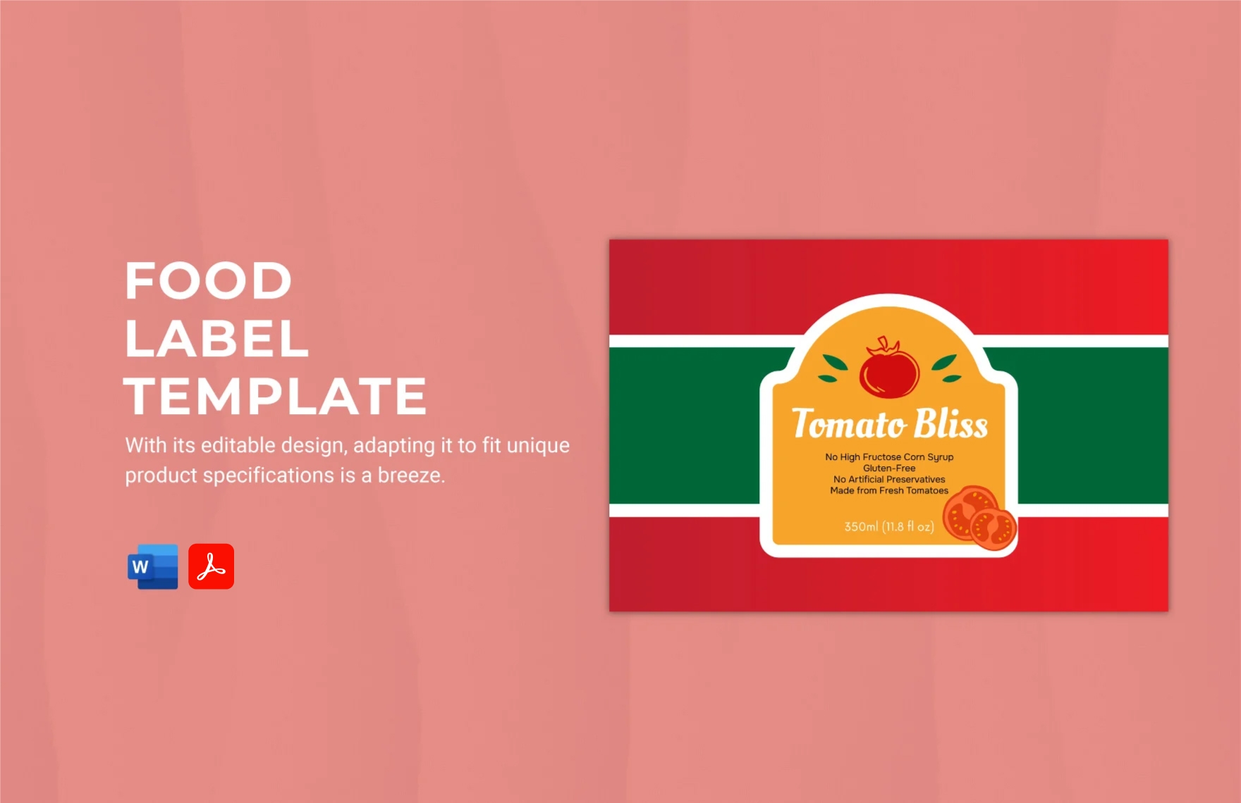 Food Label Template In Word Download Template