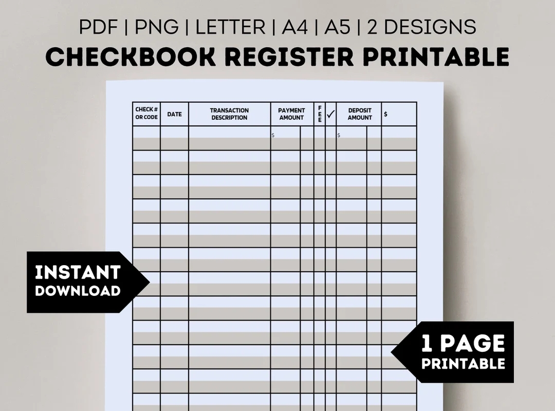 For Checkbooks Free Printable Checkbook Ledger Check Registers