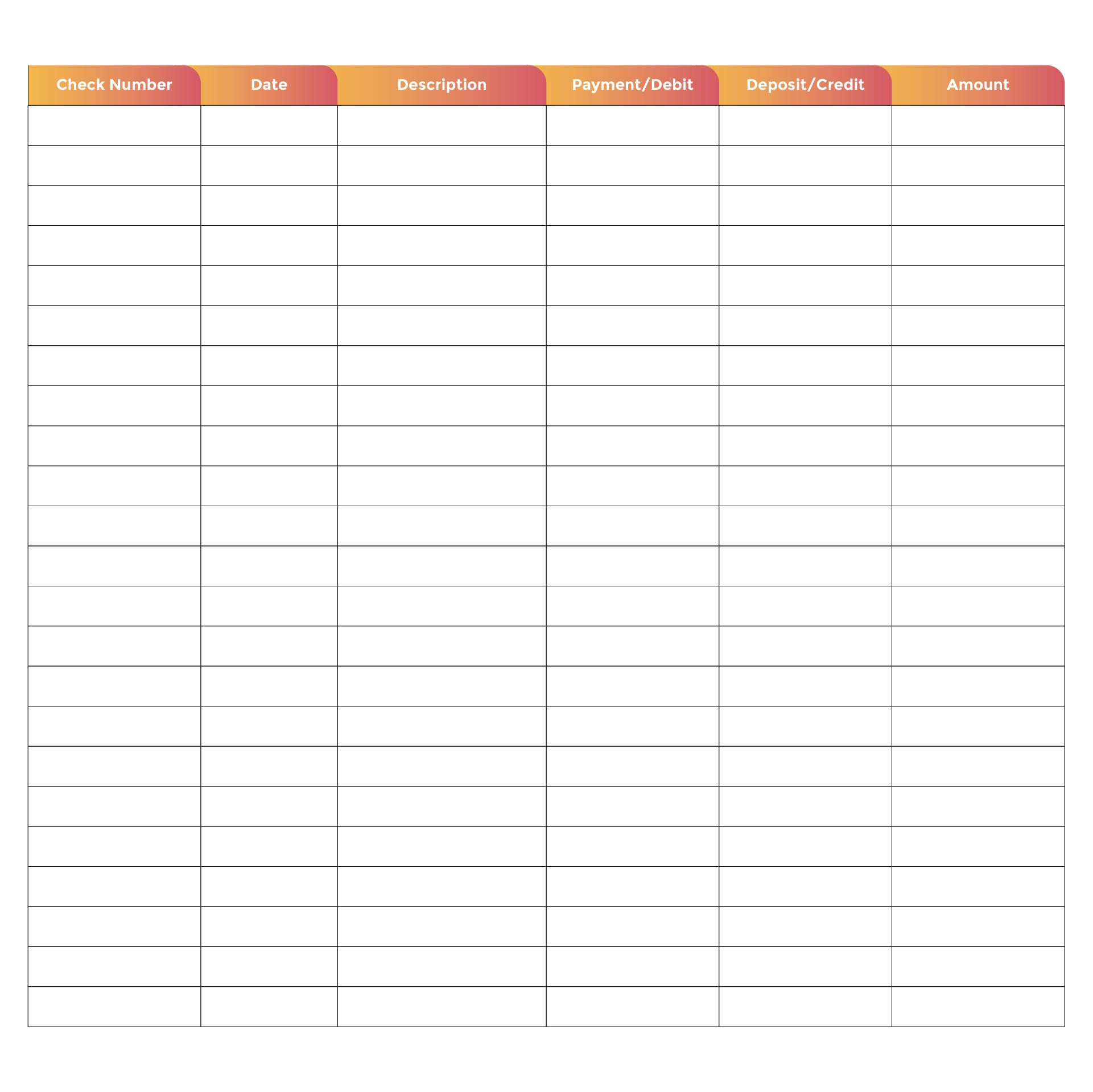 FREE 10 Check Register Form Samples PDF MS Word Google Docs Worksheets Library