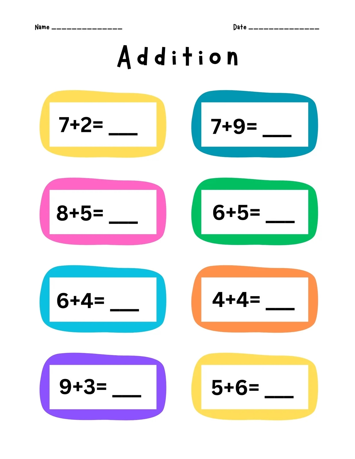 Free Printable Worksheets For First Graders