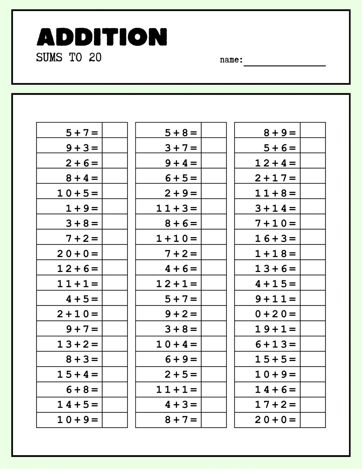 Free 1st Grade Math Worksheet Templates To Customize Canva