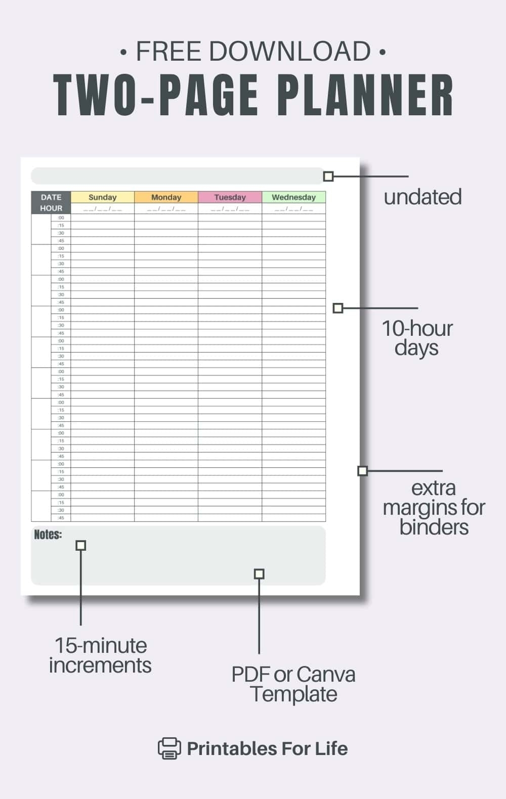 Free Printable Weekly Planner Pdf