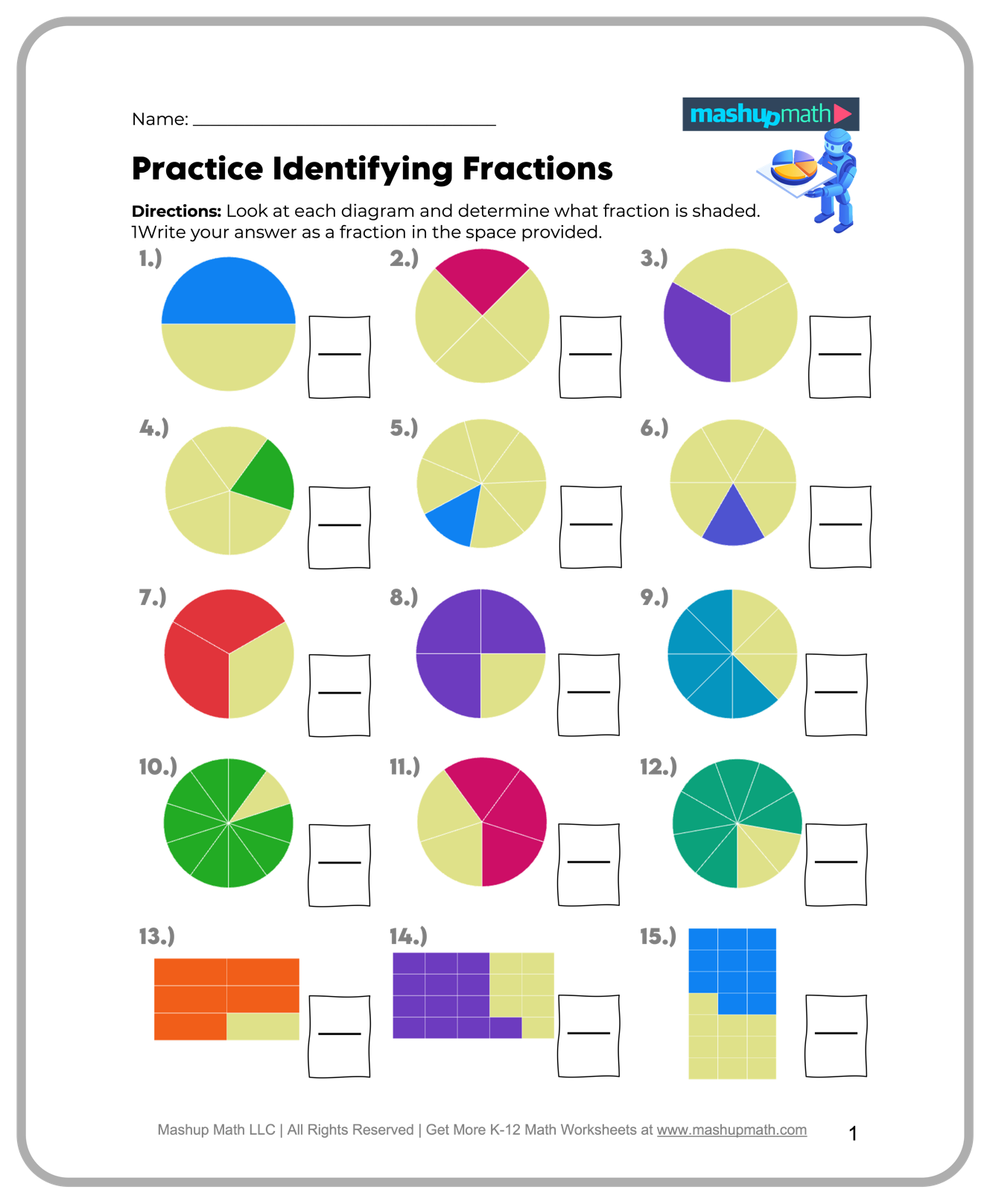 Free 3rd Grade Math Worksheets Printable W Answers Mashup Math