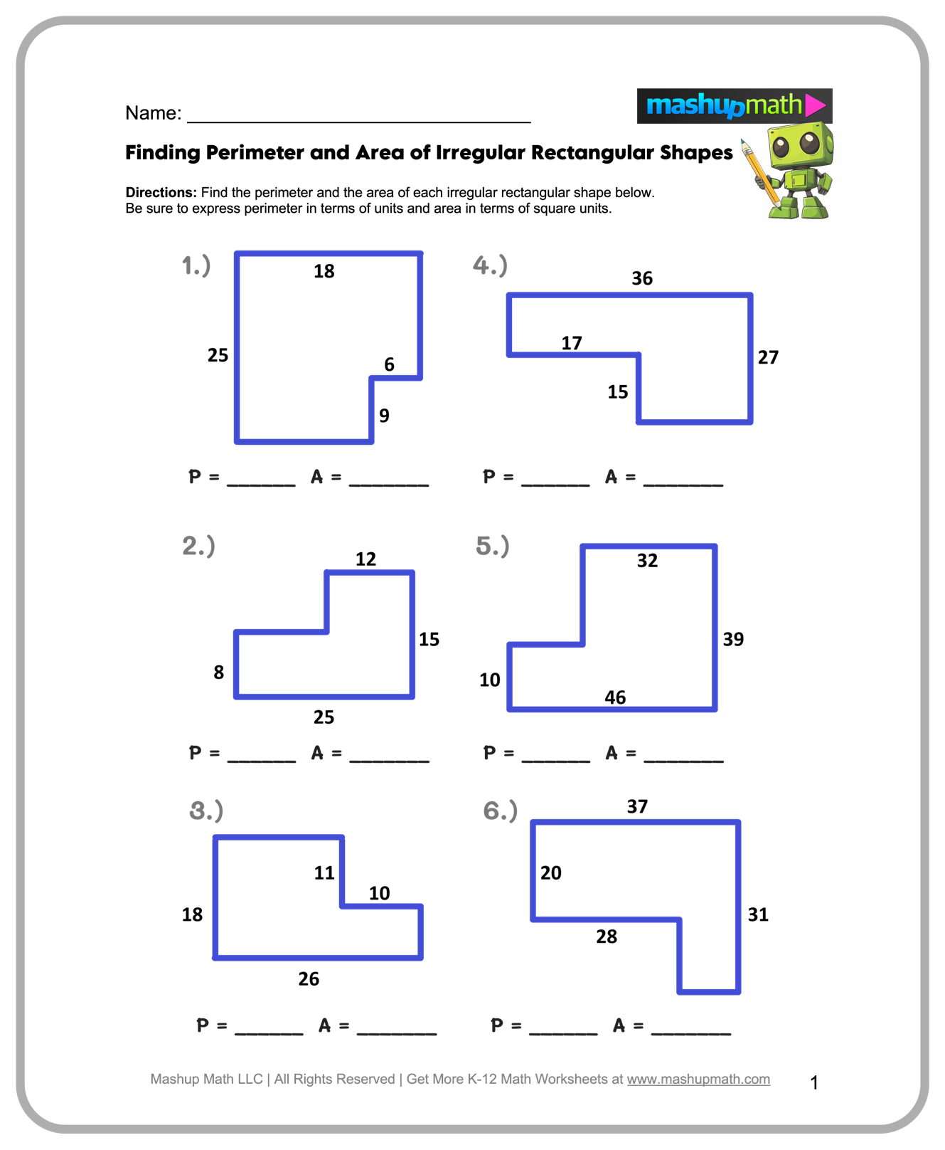 Math Homework Sheets 6th Grade Free Printable