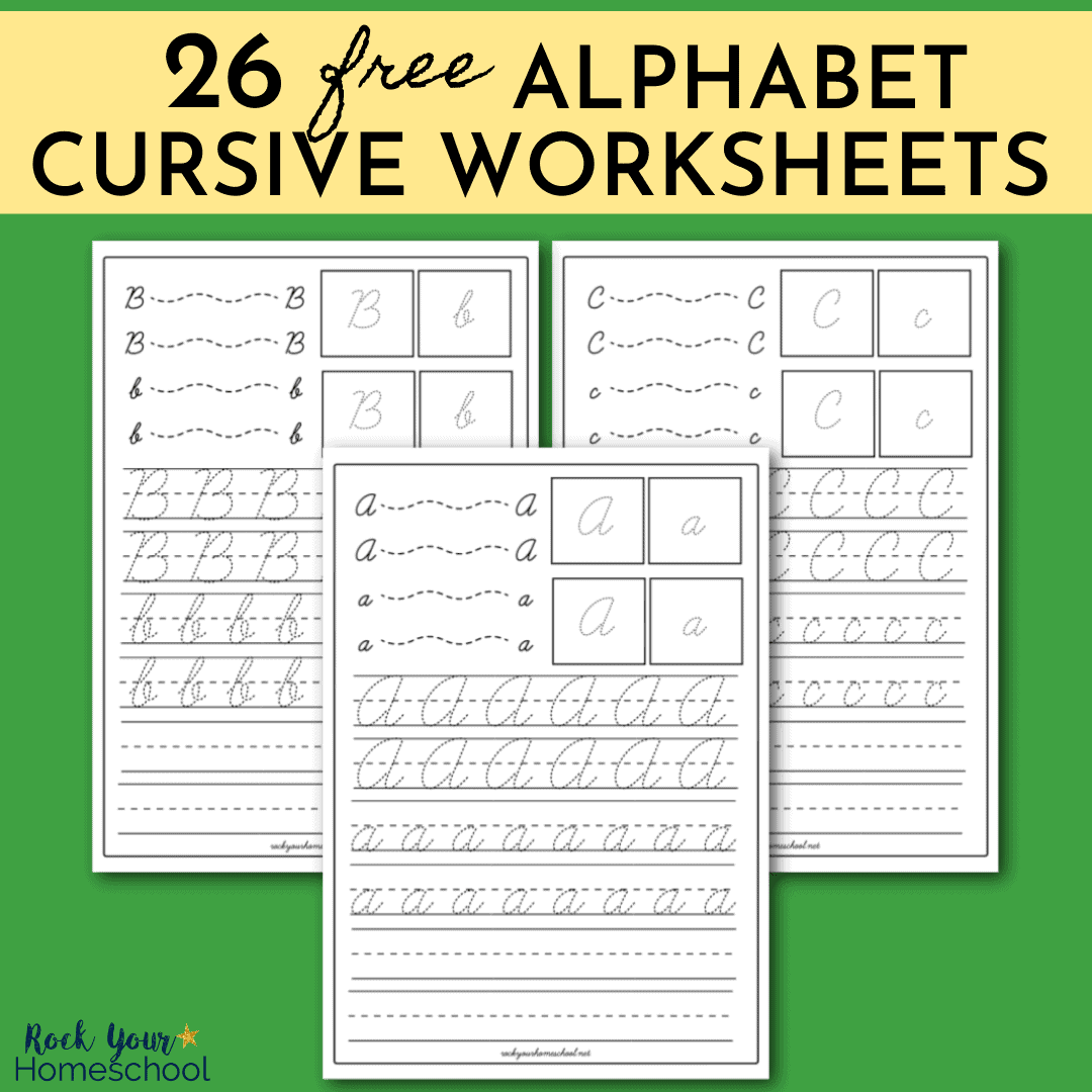 Free Alphabet Cursive Worksheets Rock Your Homeschool