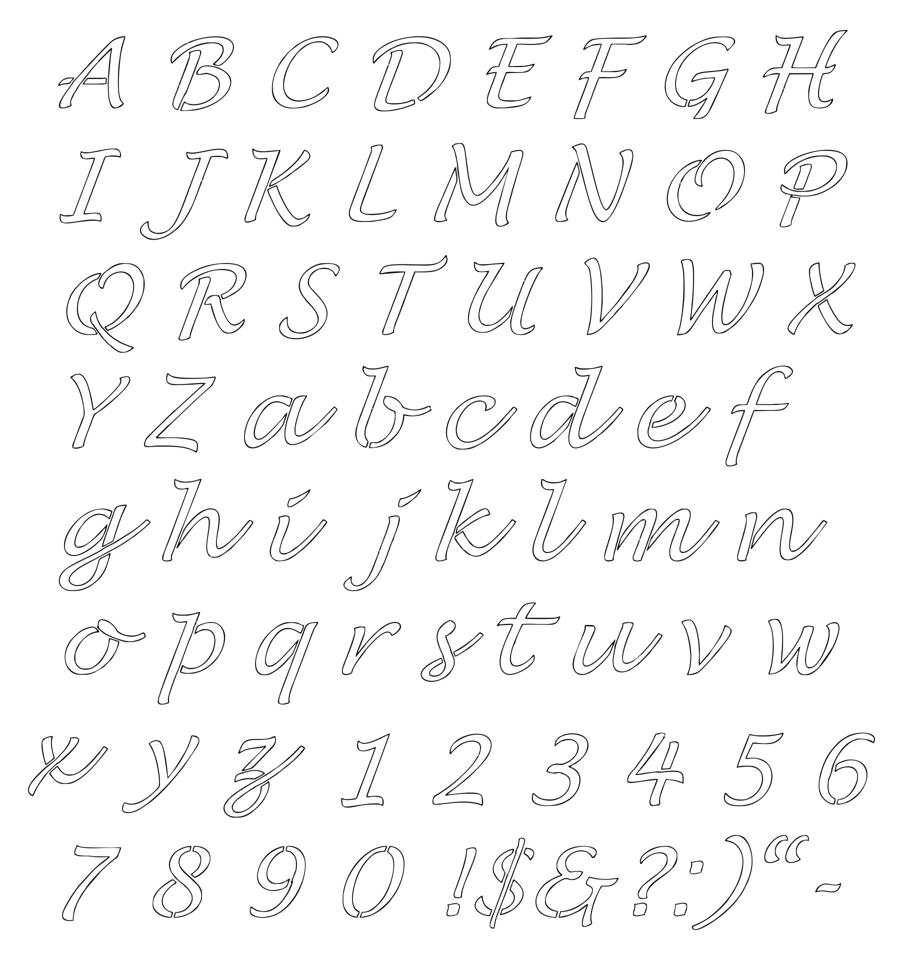 Free Printable Alphabet Stencils Pdf
