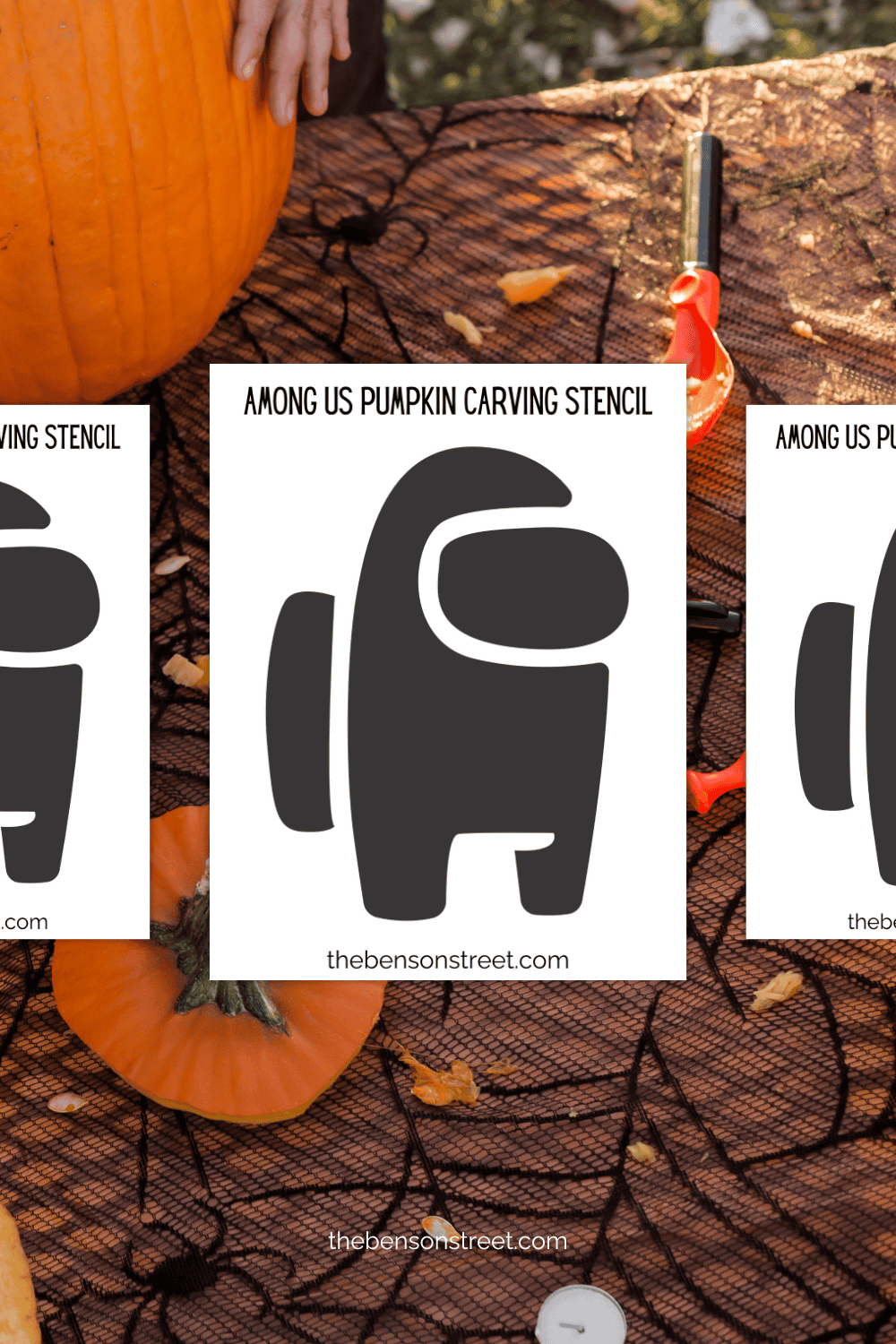 Free Among Us Pumpkin Stencil Printable For Carving The Benson Street