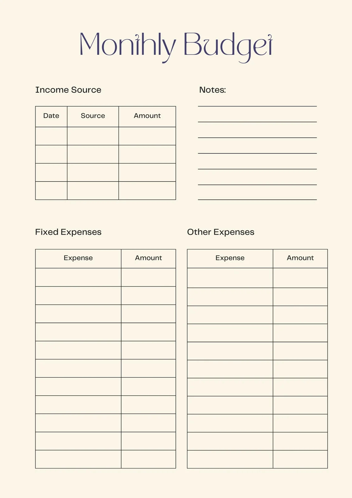 Free Printable Budget Sheets Pdf Printable