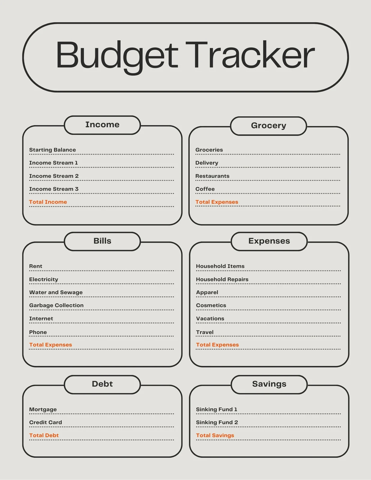 free and customizable budget templates