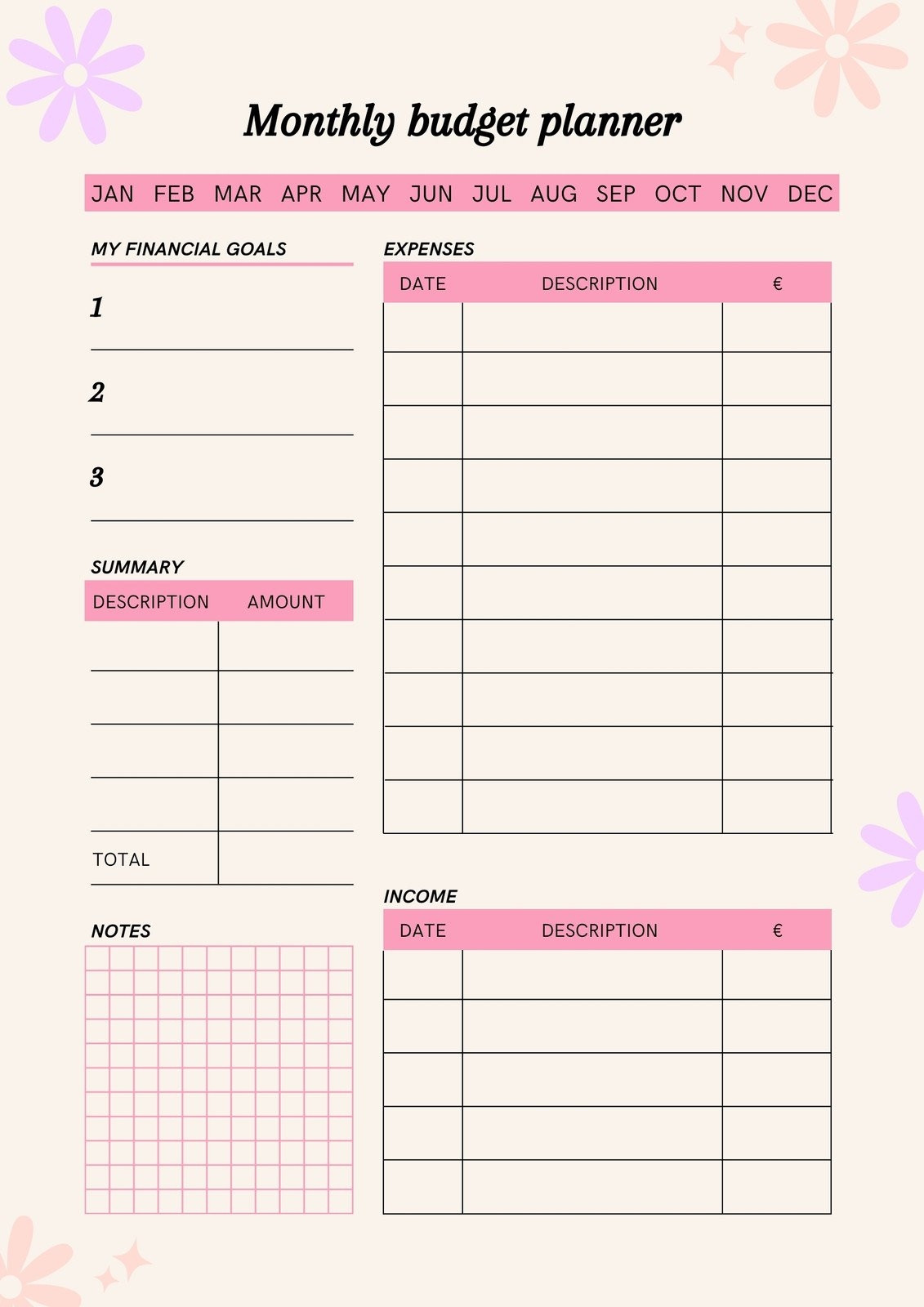Free And Customizable Budget Templates Worksheets Library